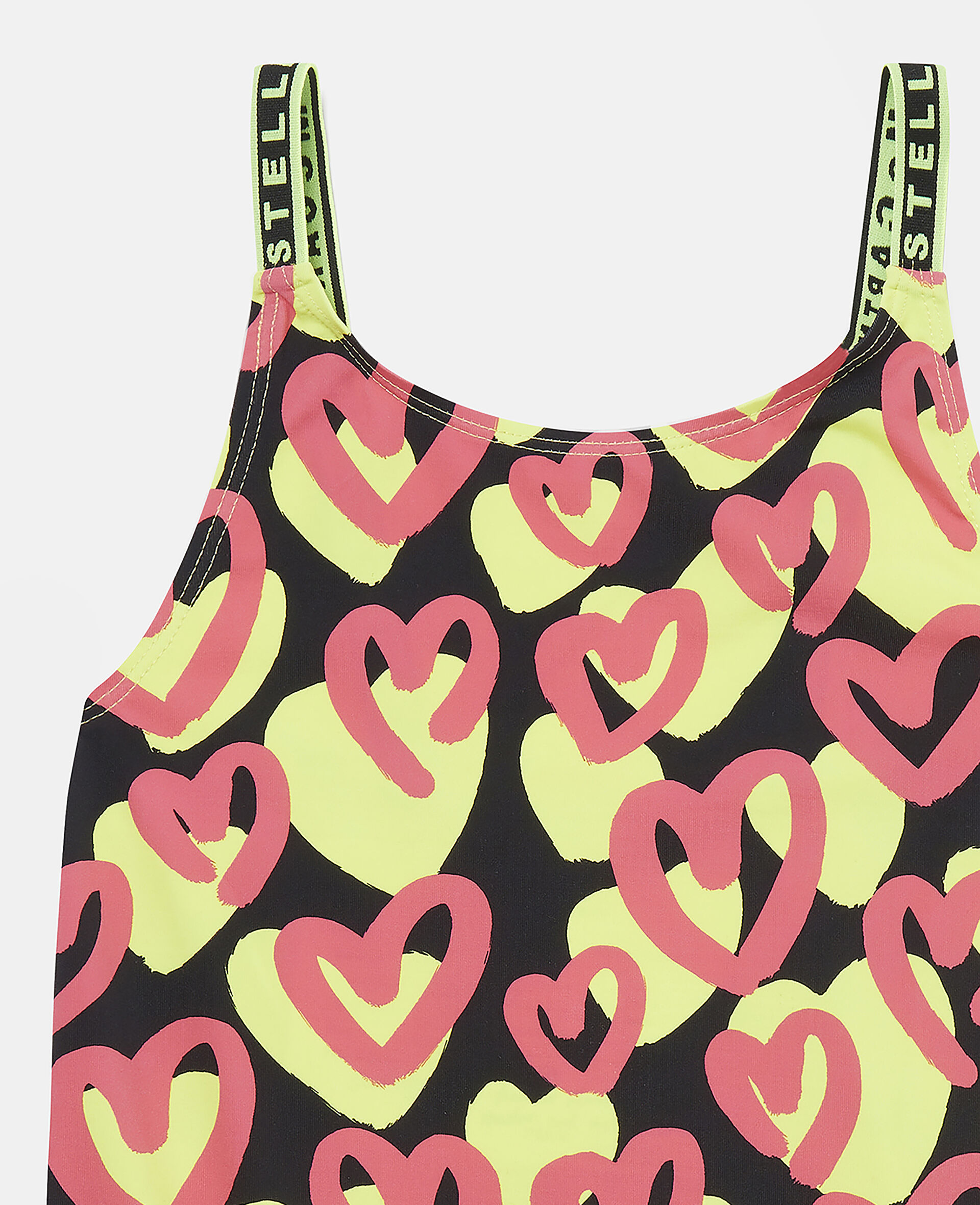 Heart Print Logo Swimsuit-Multicoloured-large image number 1