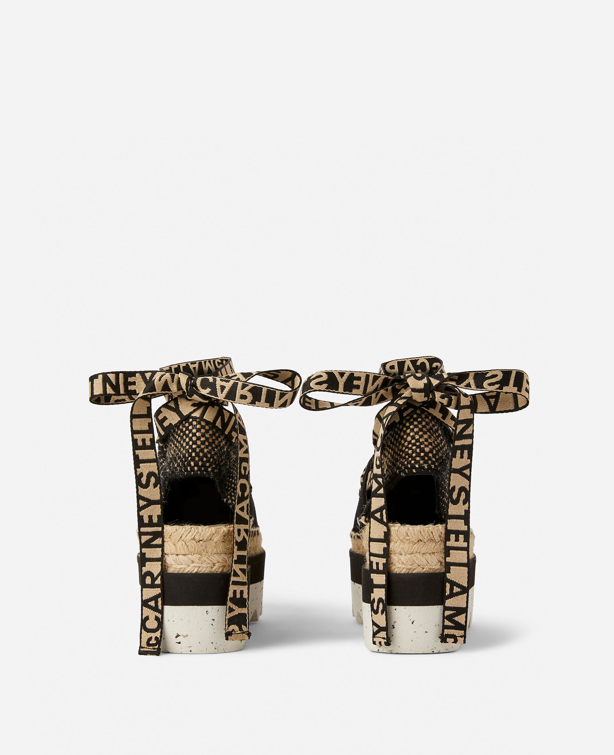 Women 黒 Gaia Platform Espadrilles | Stella McCartney JP