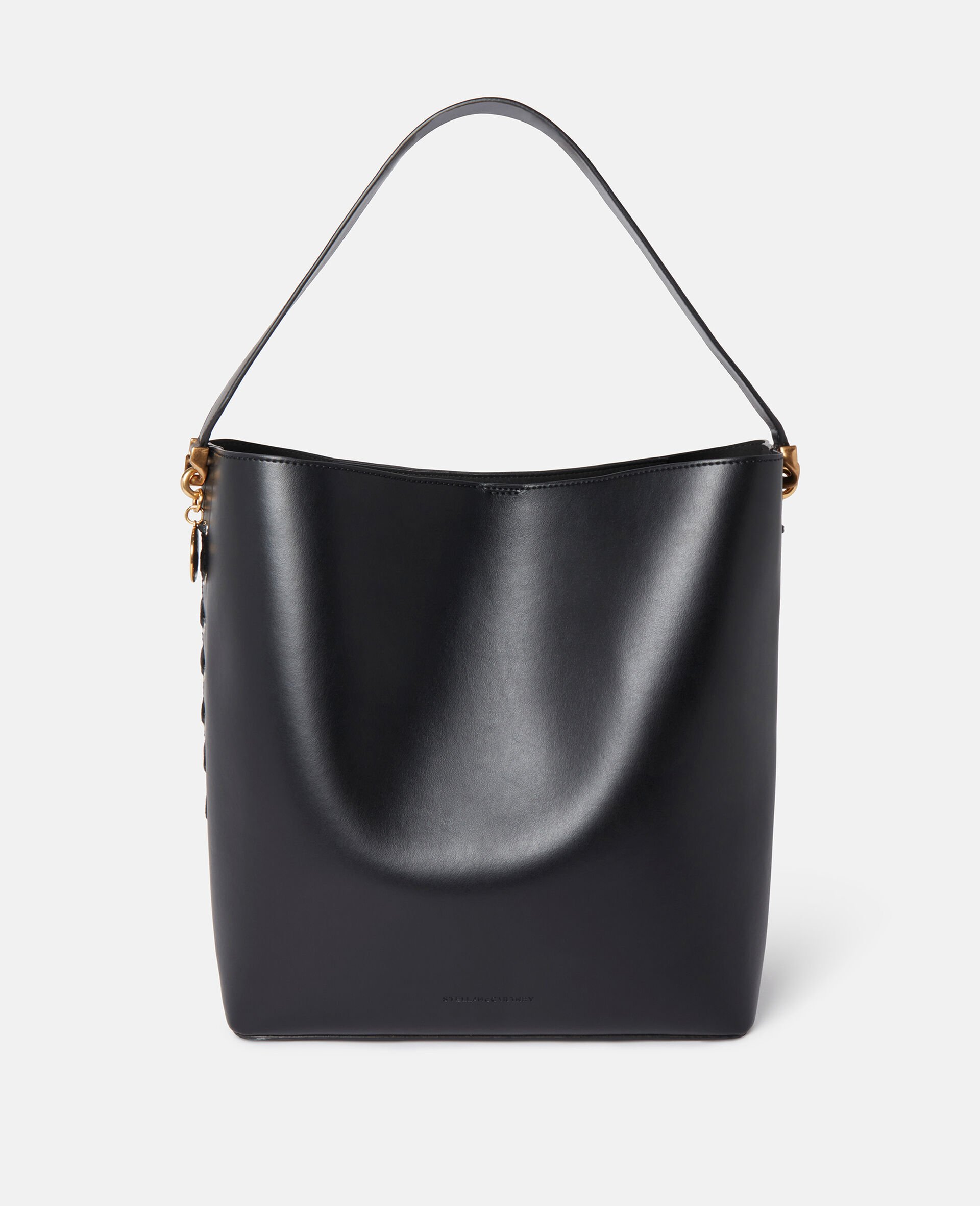 Borsa tote con cuciture a sopraggitto Frayme-Nero-large image number 0