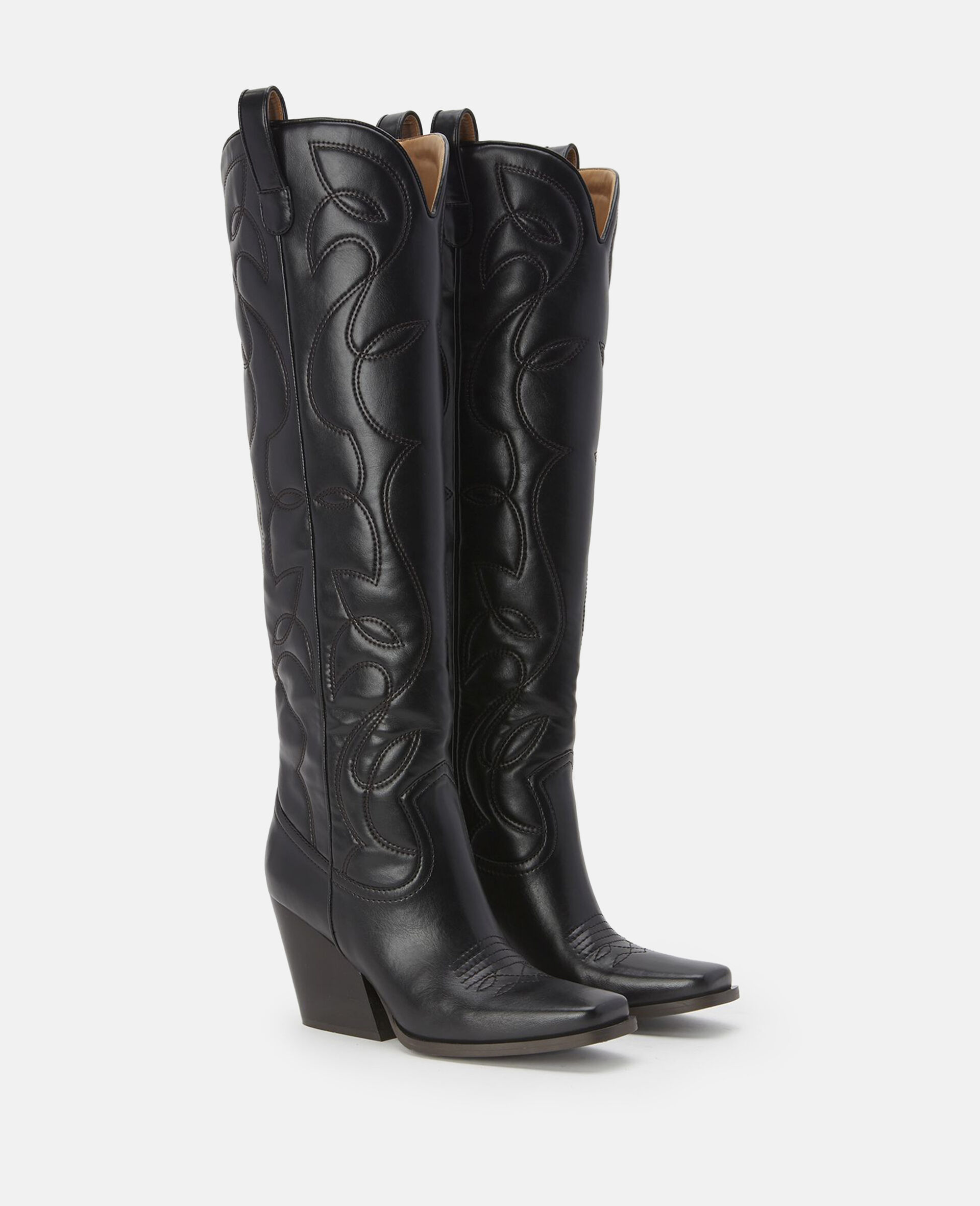 Women Black Cowboy Boots Stella McCartney TR