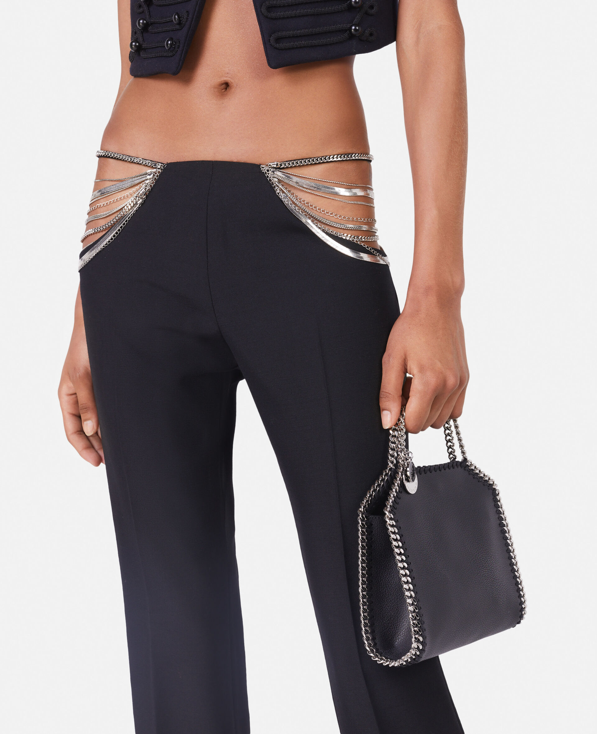 Ultra Low Rise Chain Trousers-Multicoloured-large image number 3