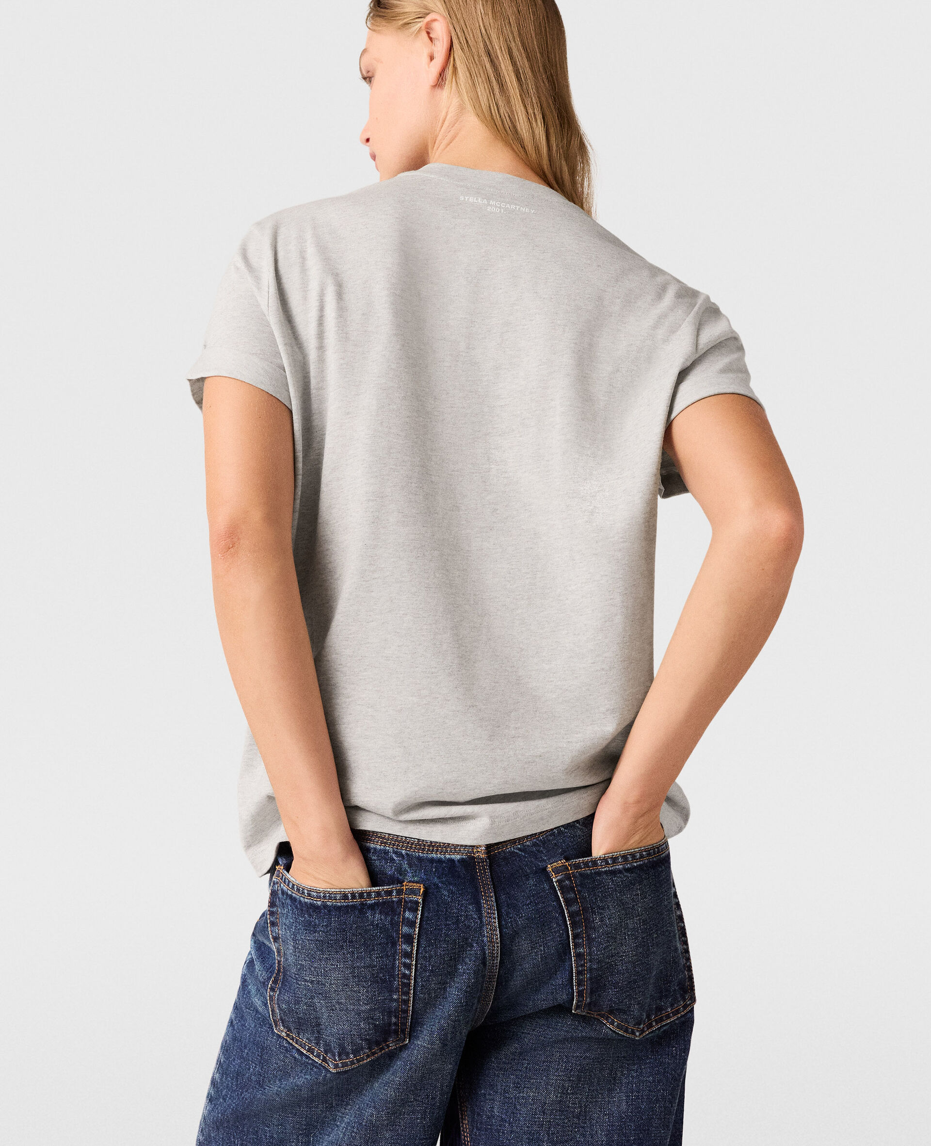 Star Boxy T-Shirt-Grey-large image number 3