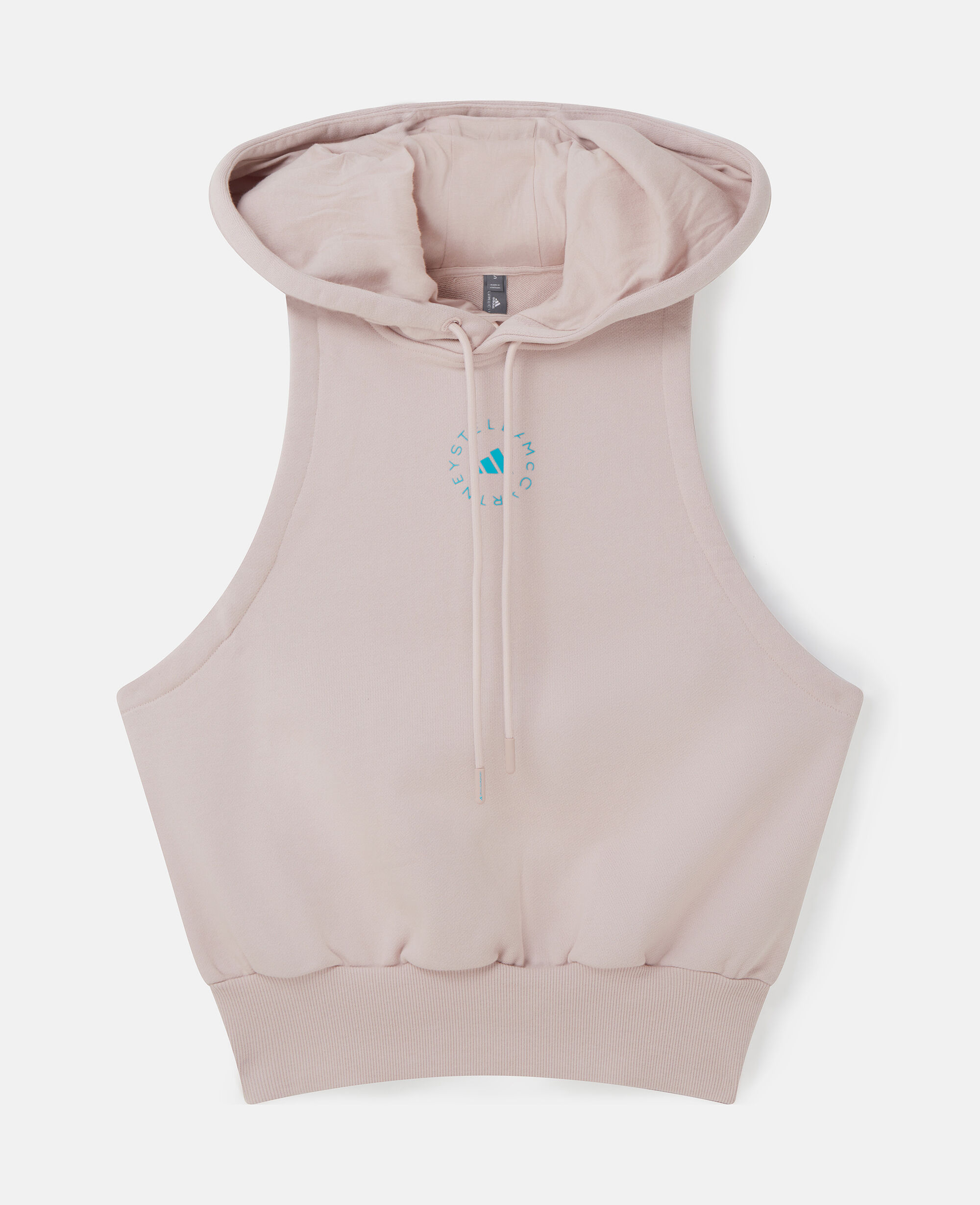 Pink sleeveless hoodie hot sale
