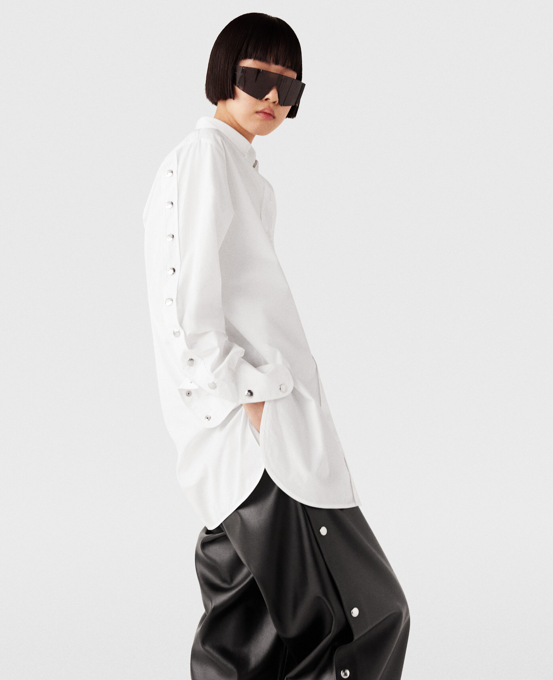 Chemise a col classique et manches longues-Blanc-large image number 5