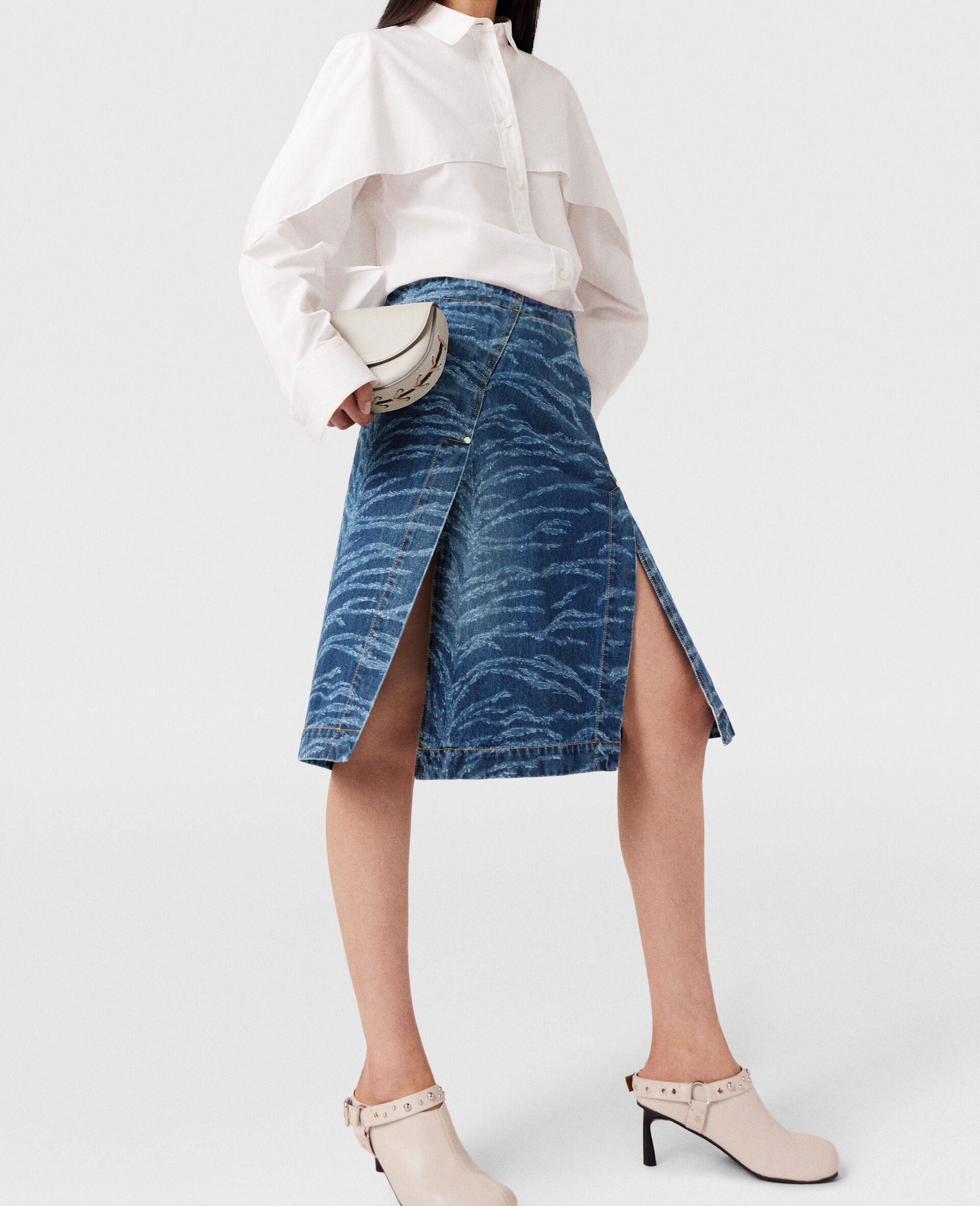 Hemd mit langen Aermeln und Cape-Weiß-large image number 7