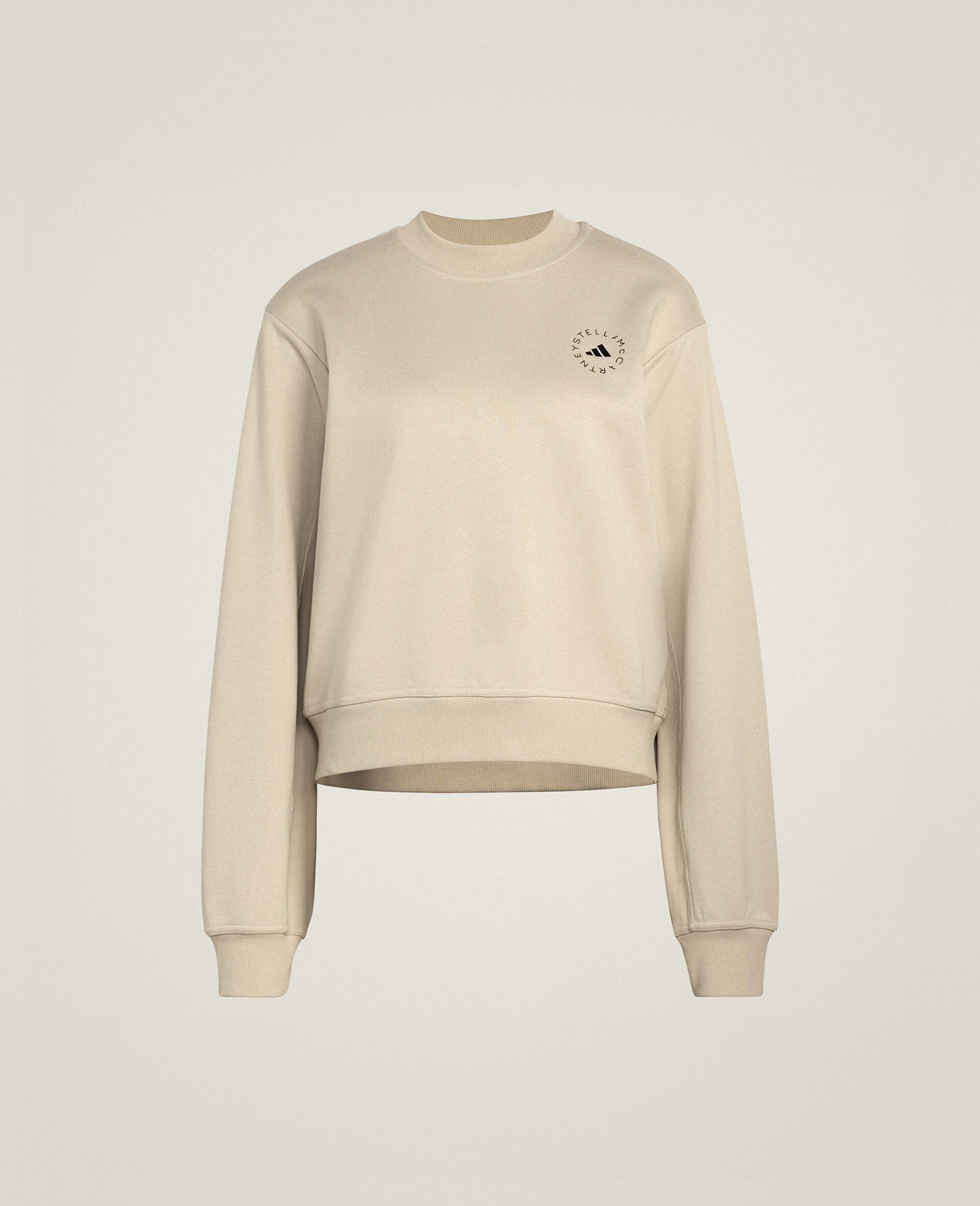 TrueCasuals  Crewneck Sweatshirt-Beige-medium