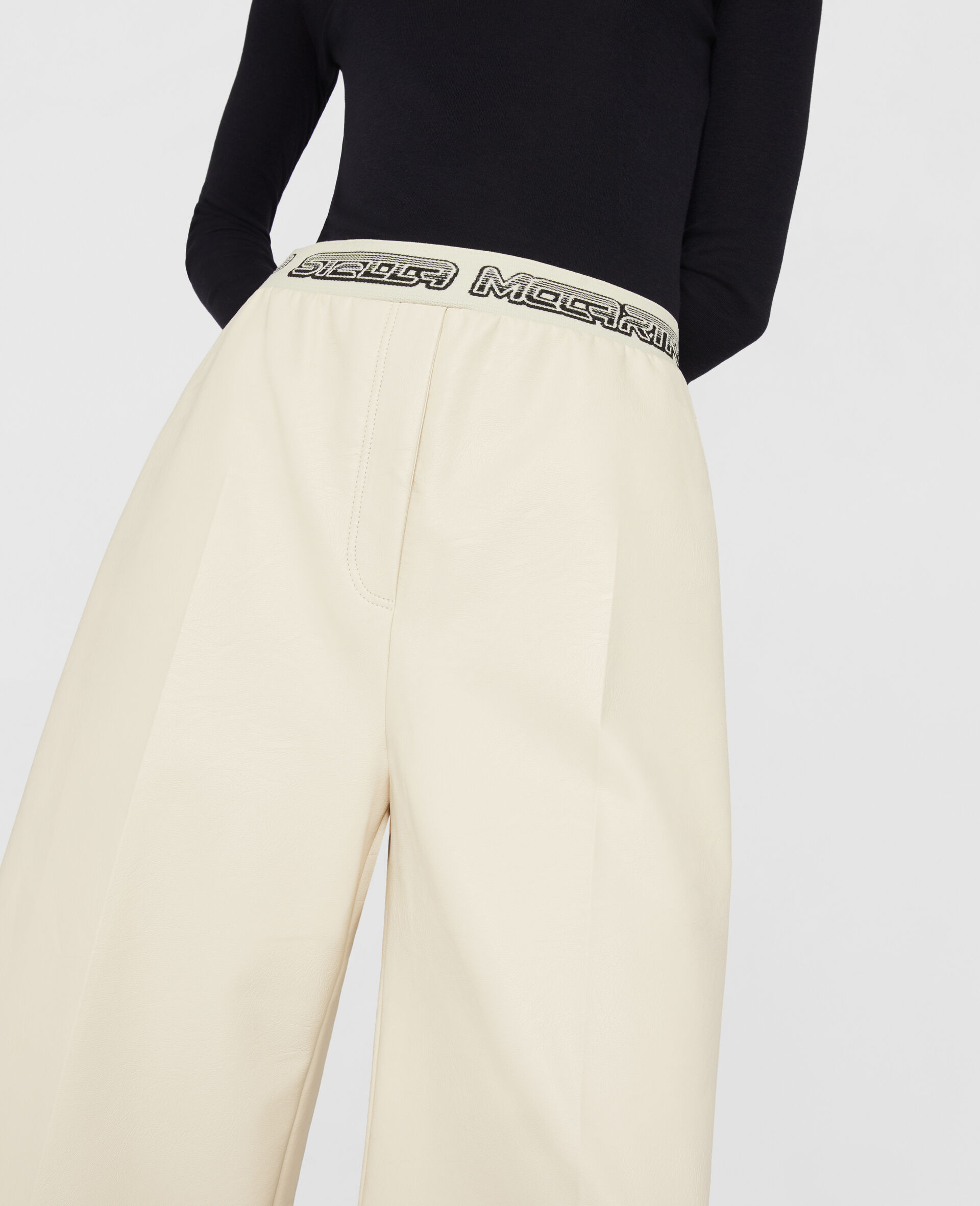 Logo Tape Cropped Trousers-White-large image number 3