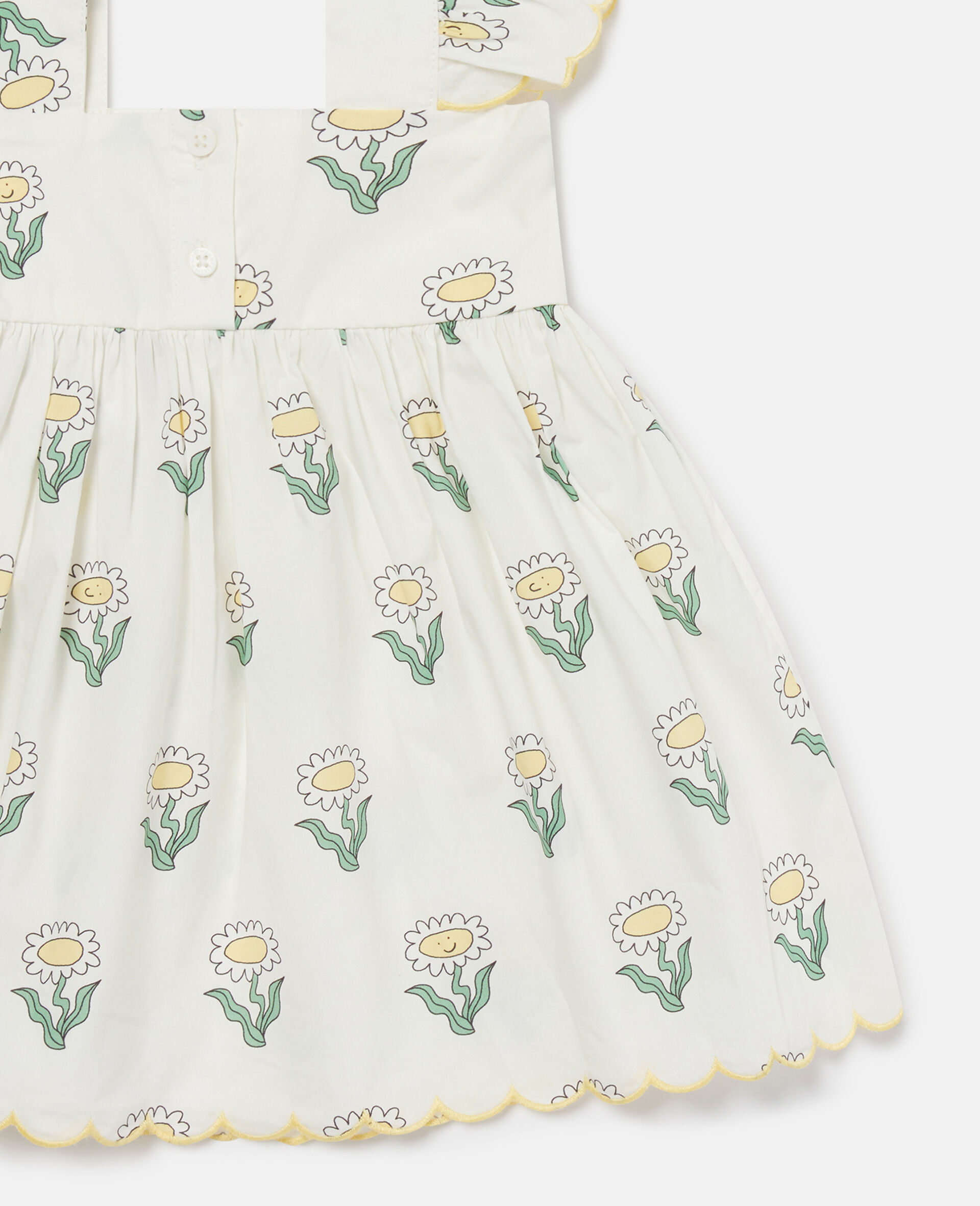 Daisies Sleeveless Dress and Bloomers Set-Cream-large image number 3