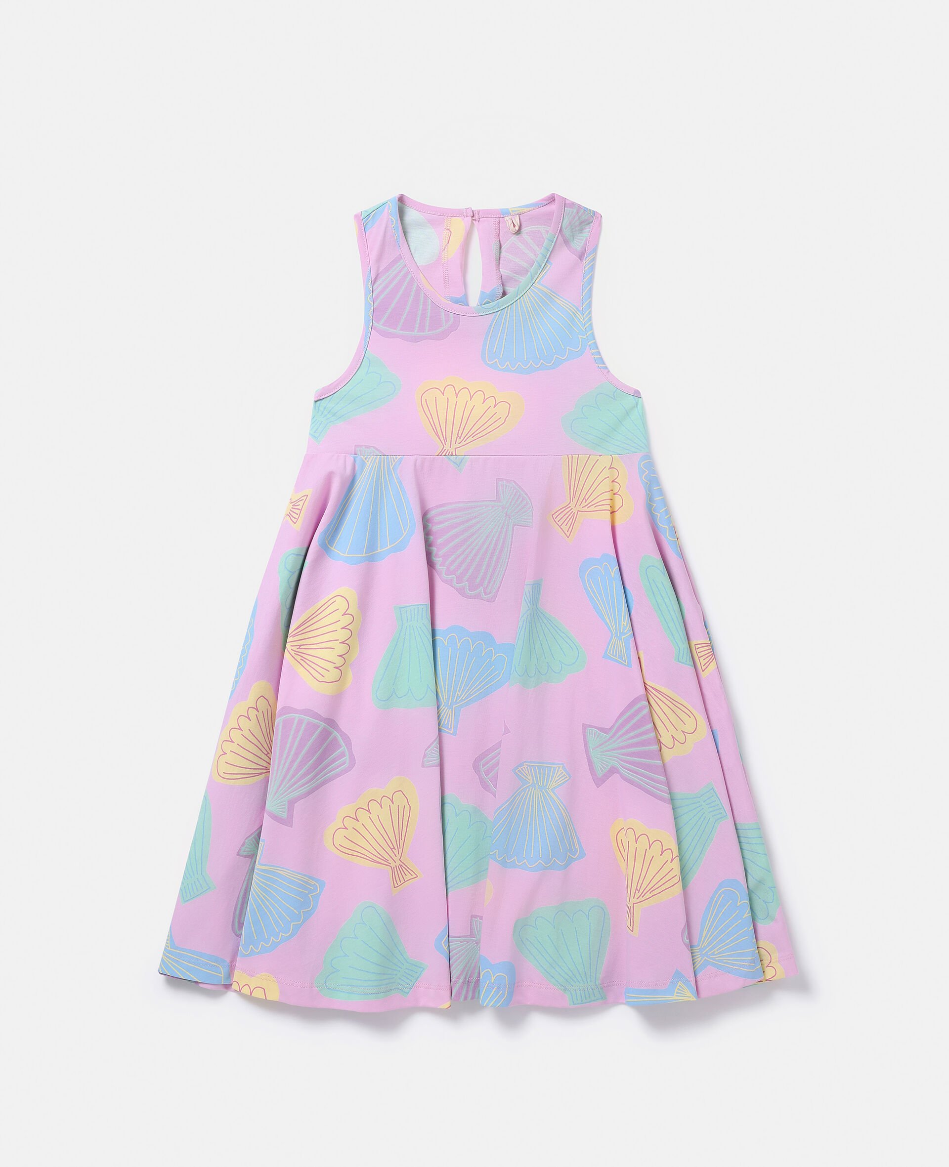 Seashell Print Tank Dress-Multicoloured-large image number 0