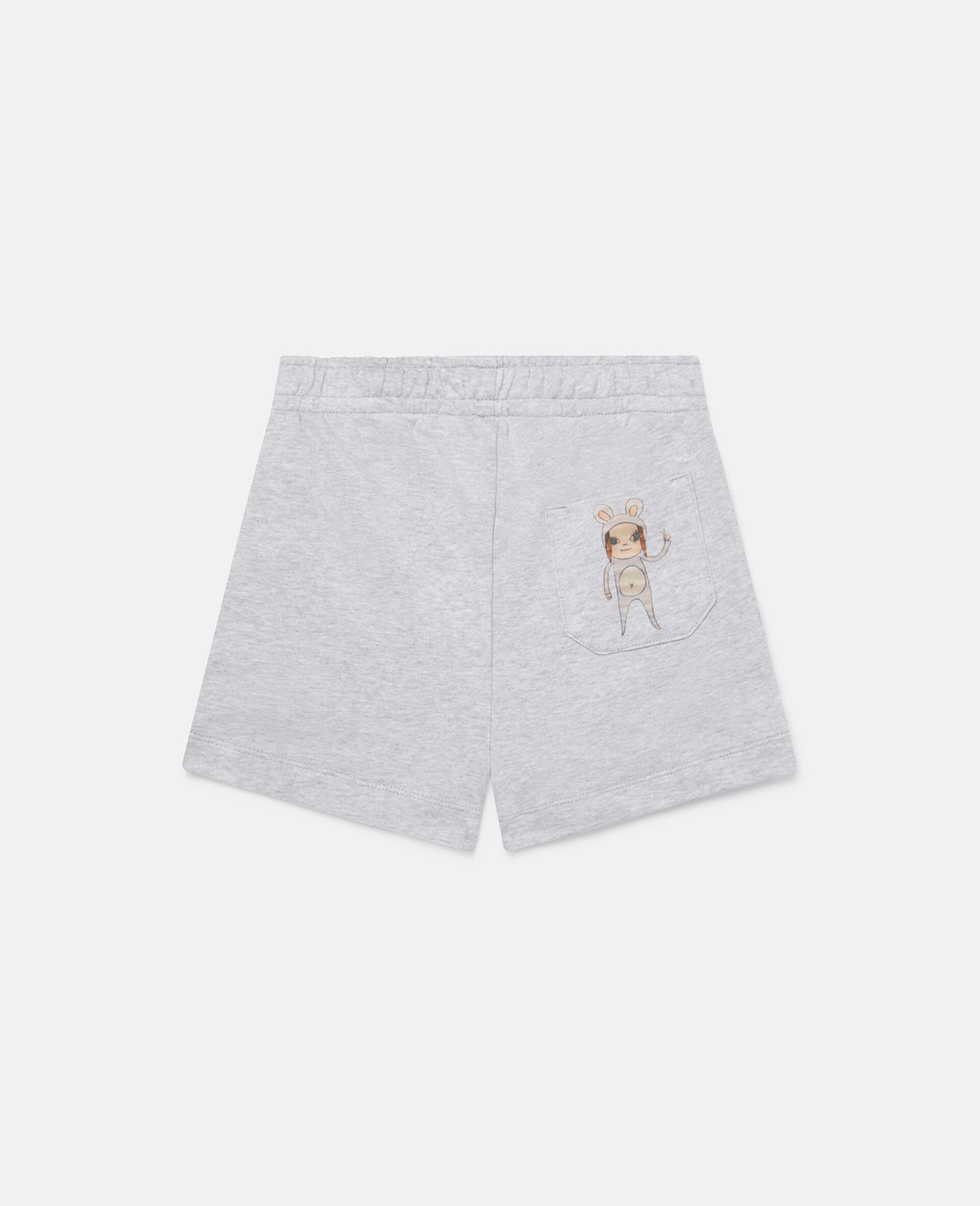Yoshitomo Nara Logo Sweat Shorts-Grey-large image number 1