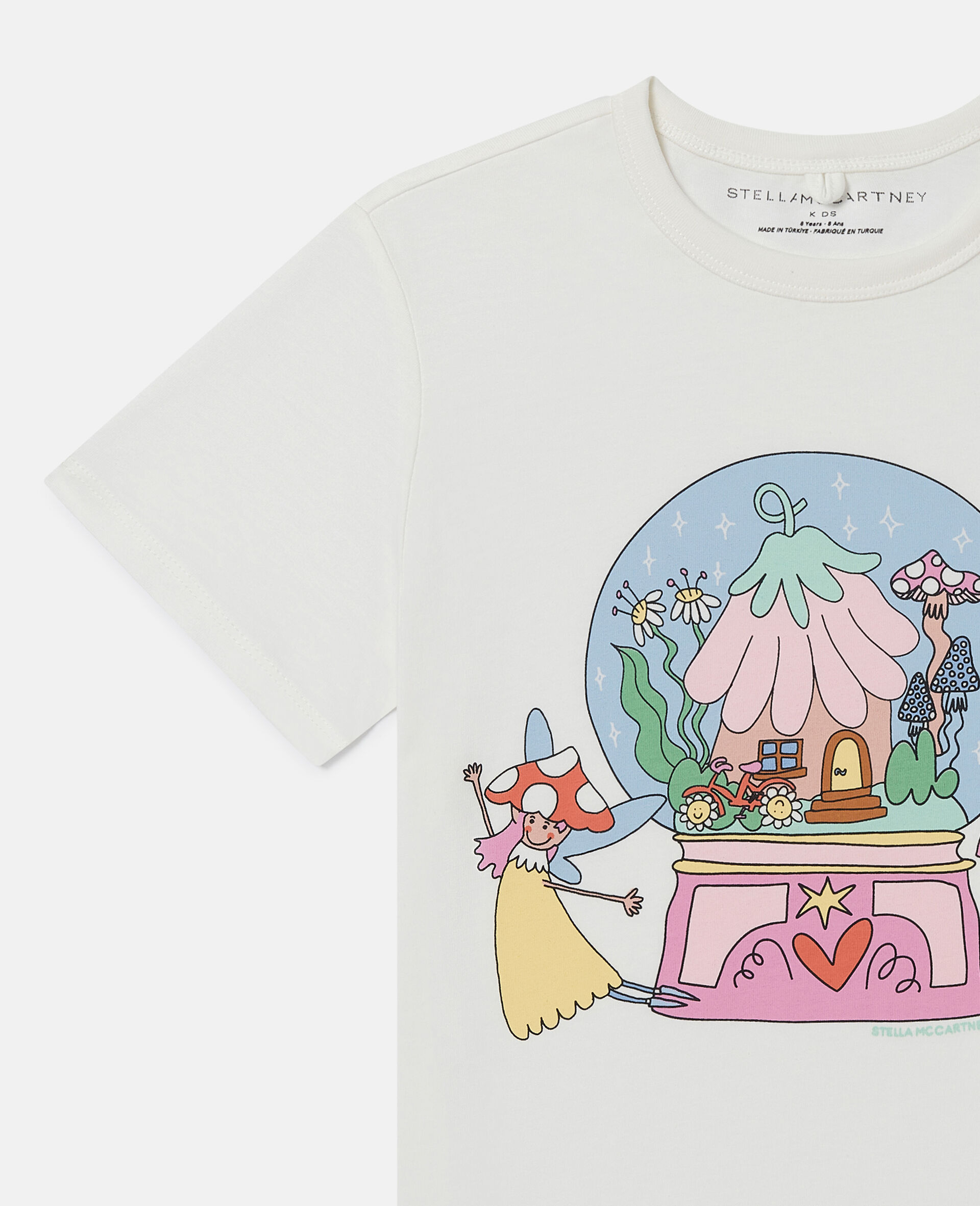 Fairies Print Crewneck T-Shirt-White-large image number 1