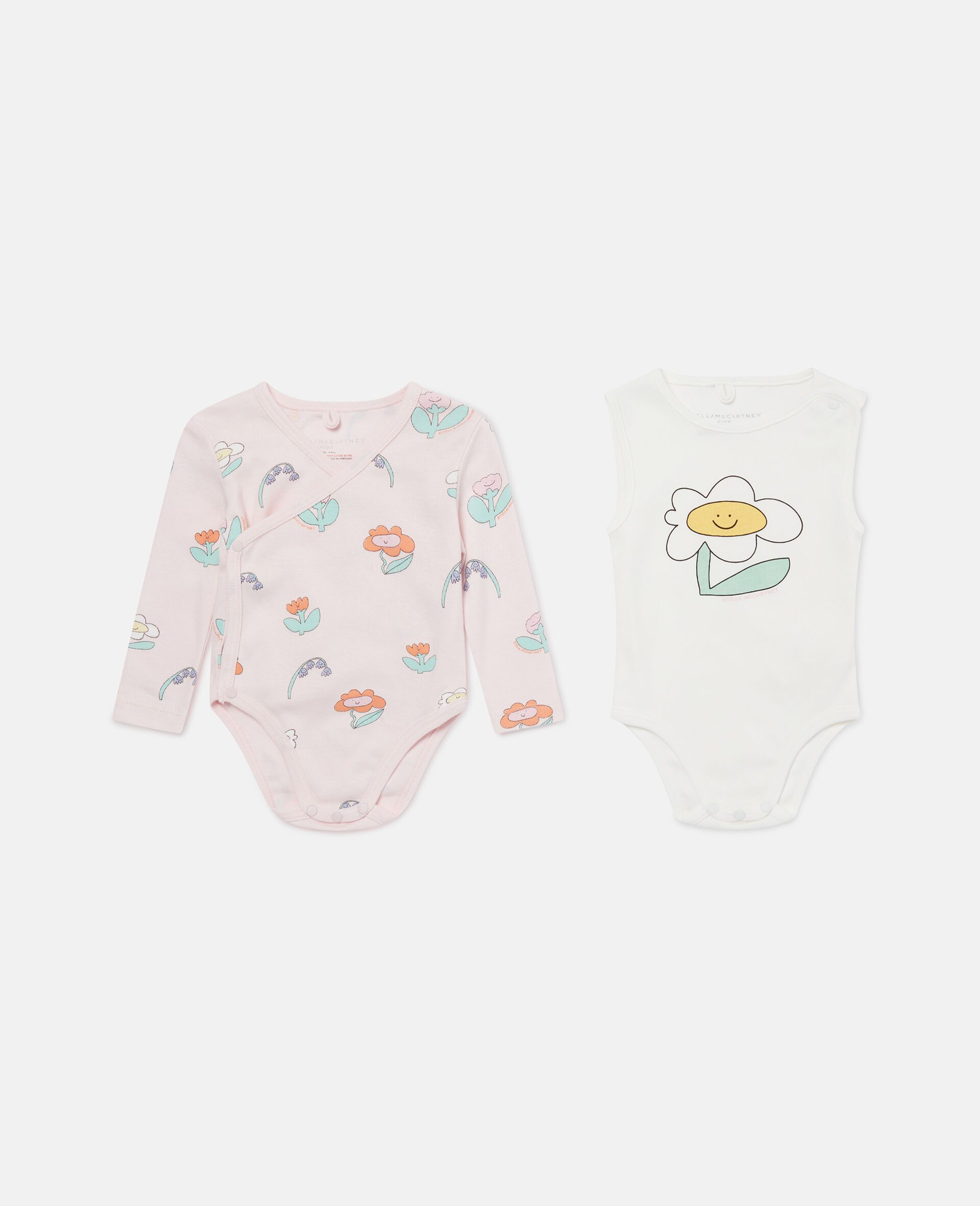 Floral Print Romper Set-Pink-medium