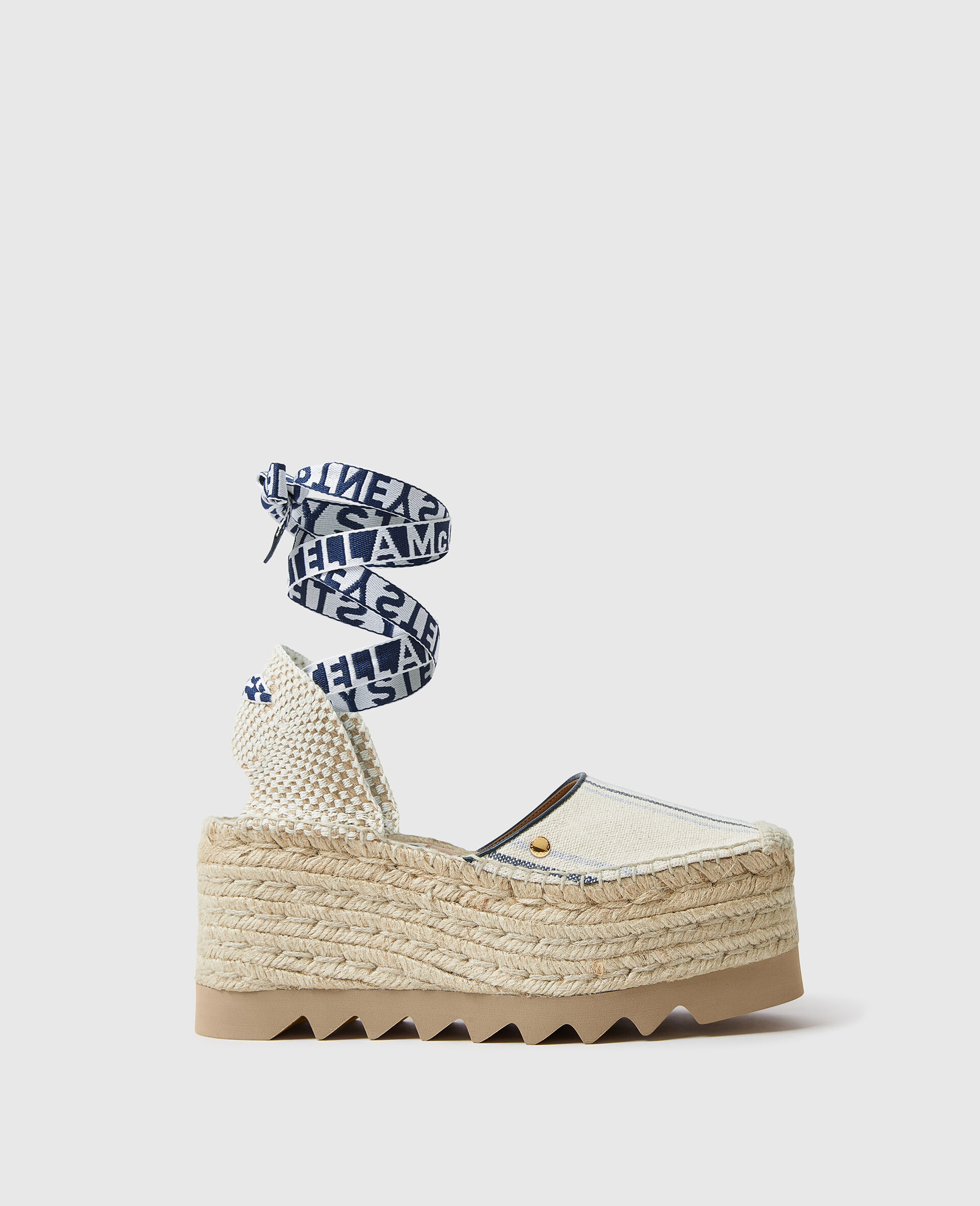 Gaia  Striped Espadrilles-Blue-medium