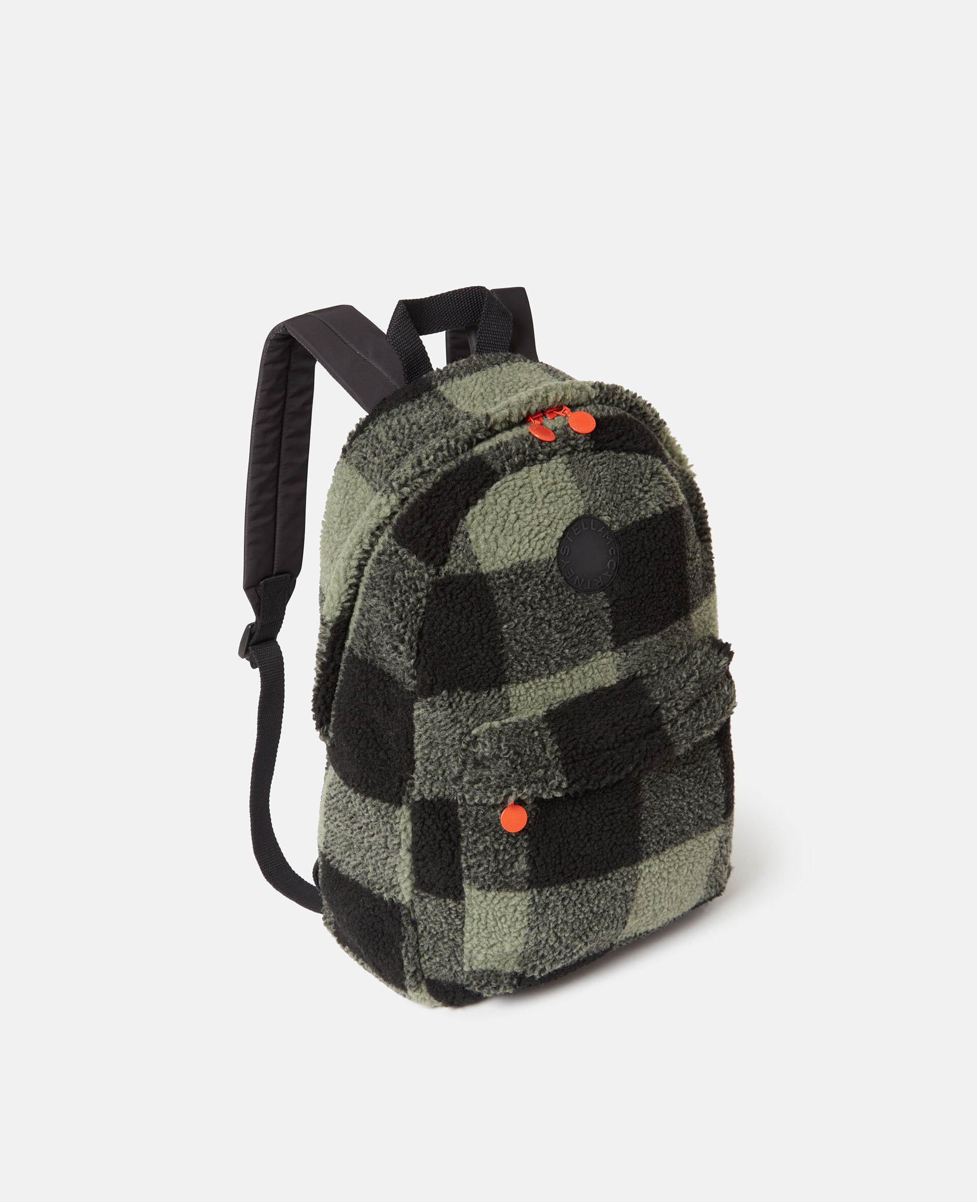 Rucksack mit Karo-Print-Grün-medium