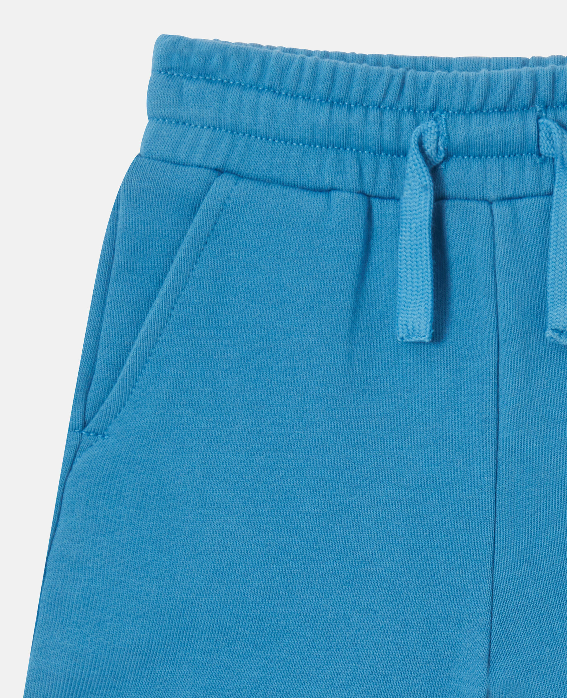 Drawstring Jersey Shorts-Blue-medium