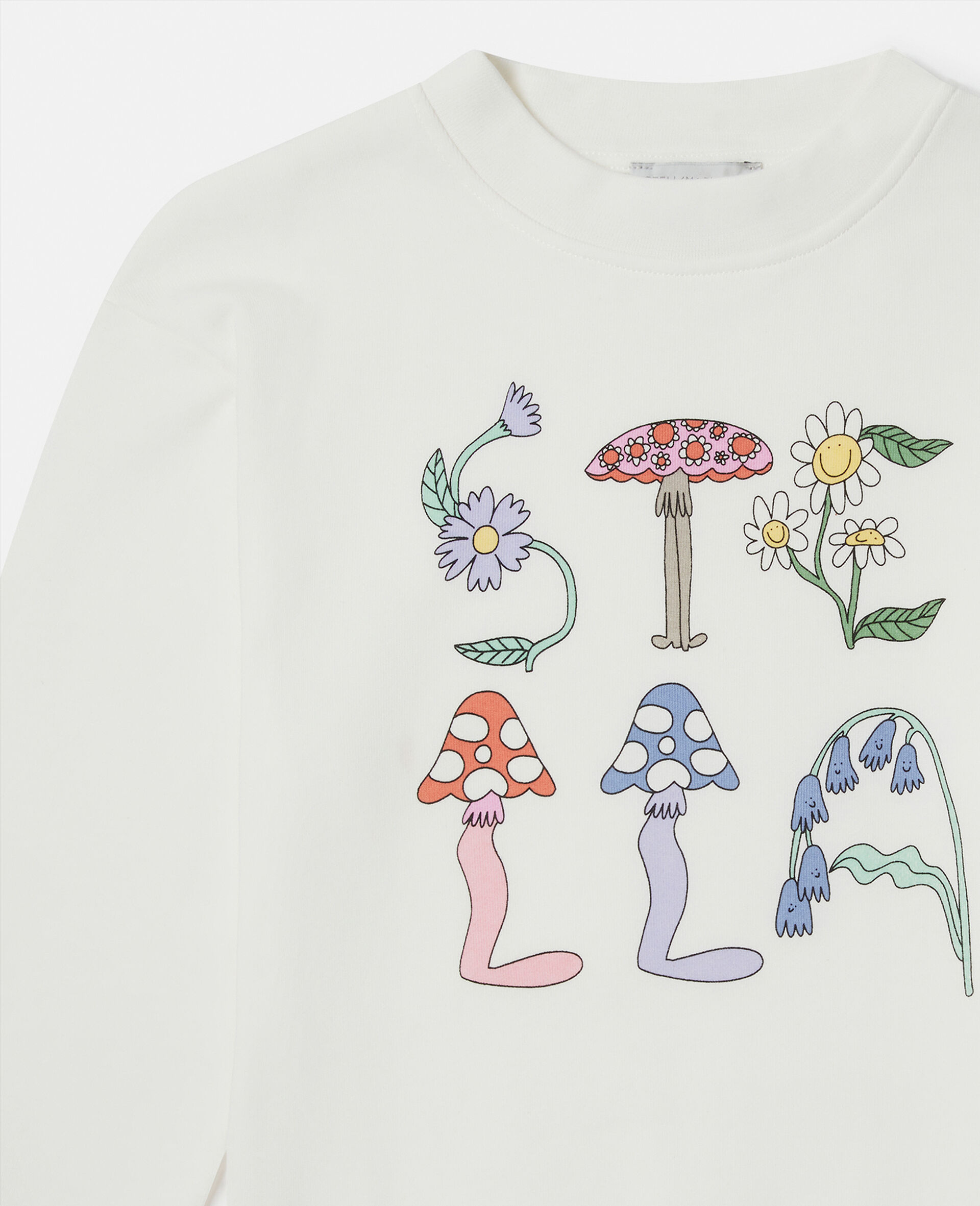 Stella Woodland Lettering Crewneck Sweatshirt-White-large image number 1