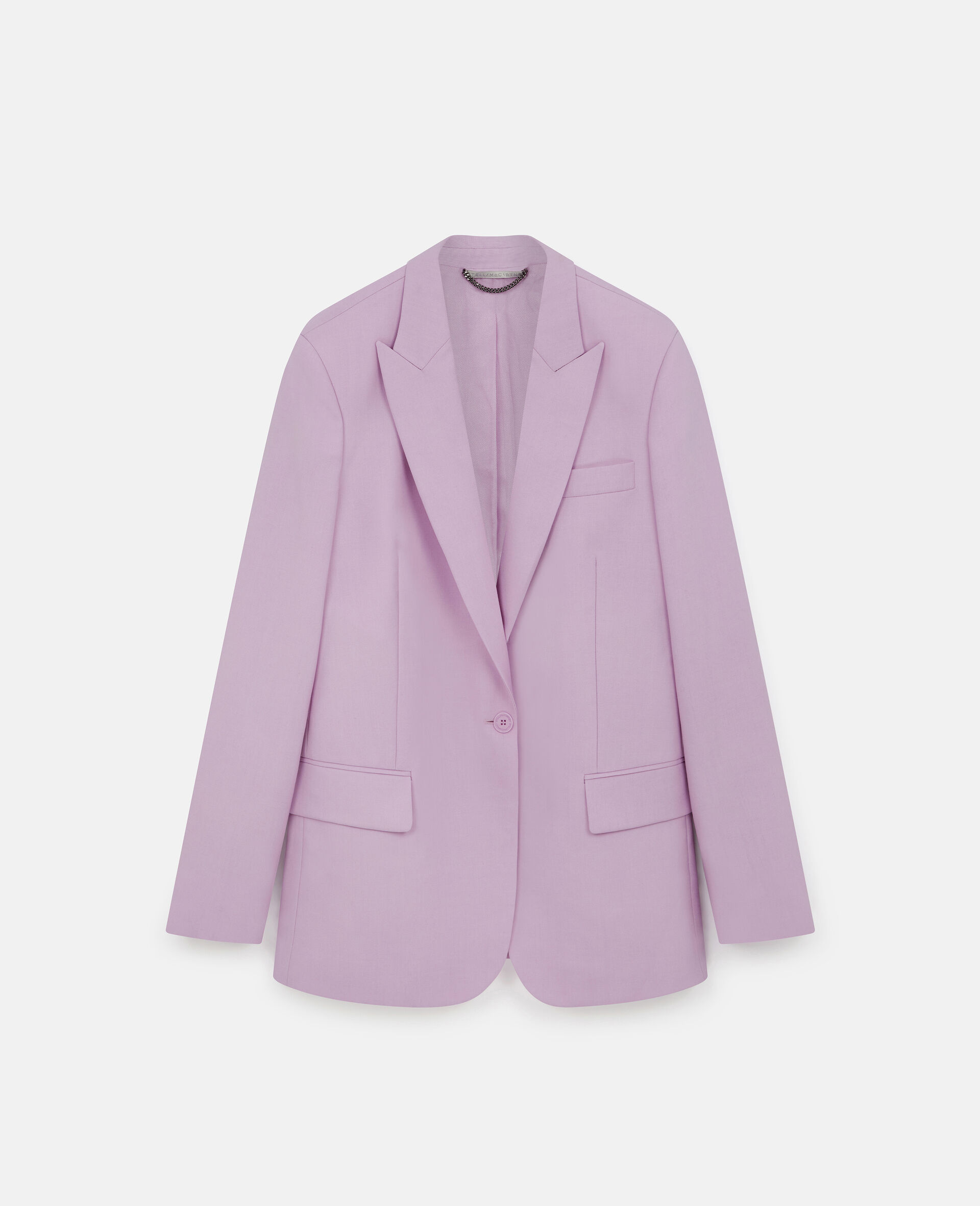 Tailored Single Breasted Jacket -Purple-large