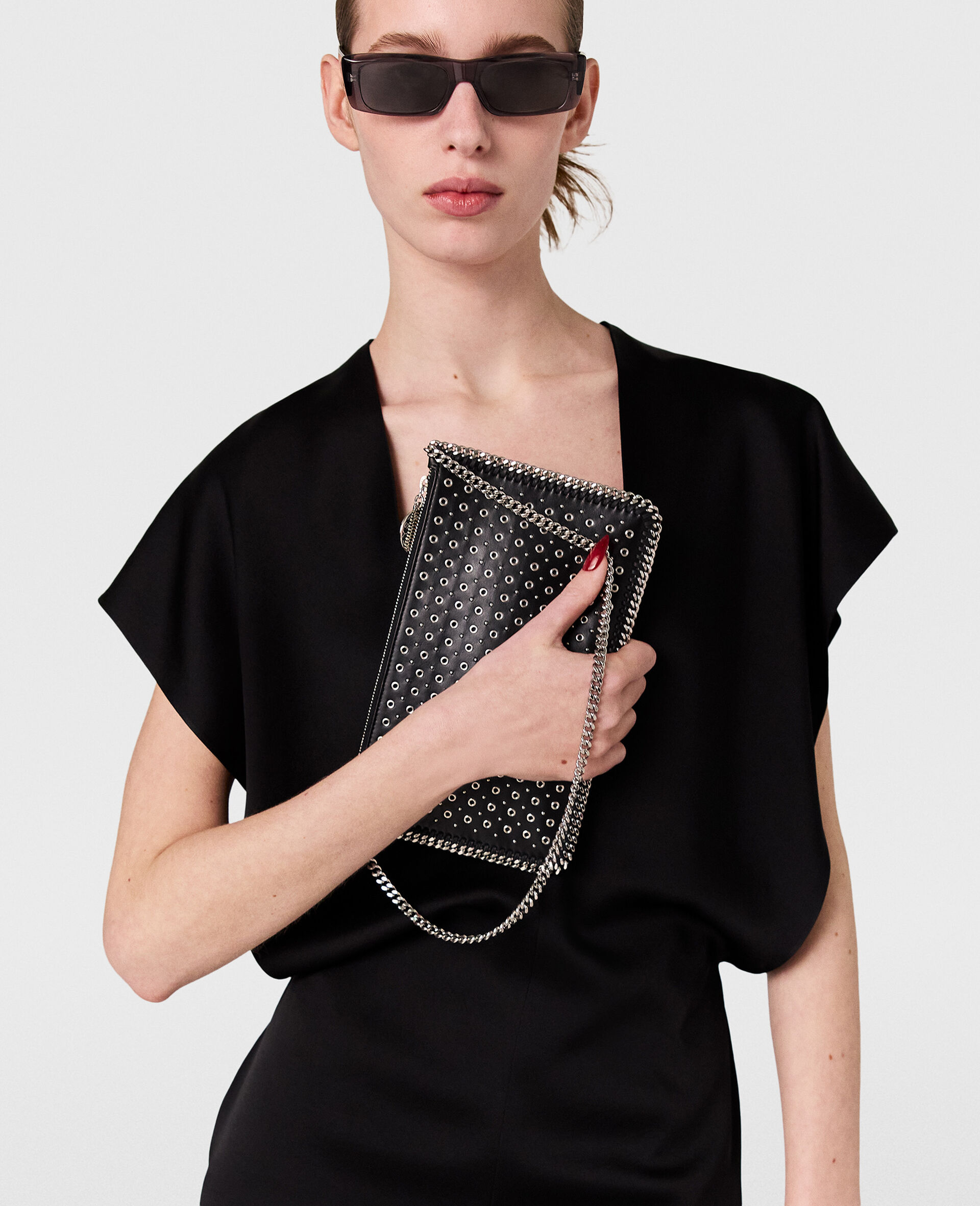 Falabella Pochette Shoulder Bag-Black-model