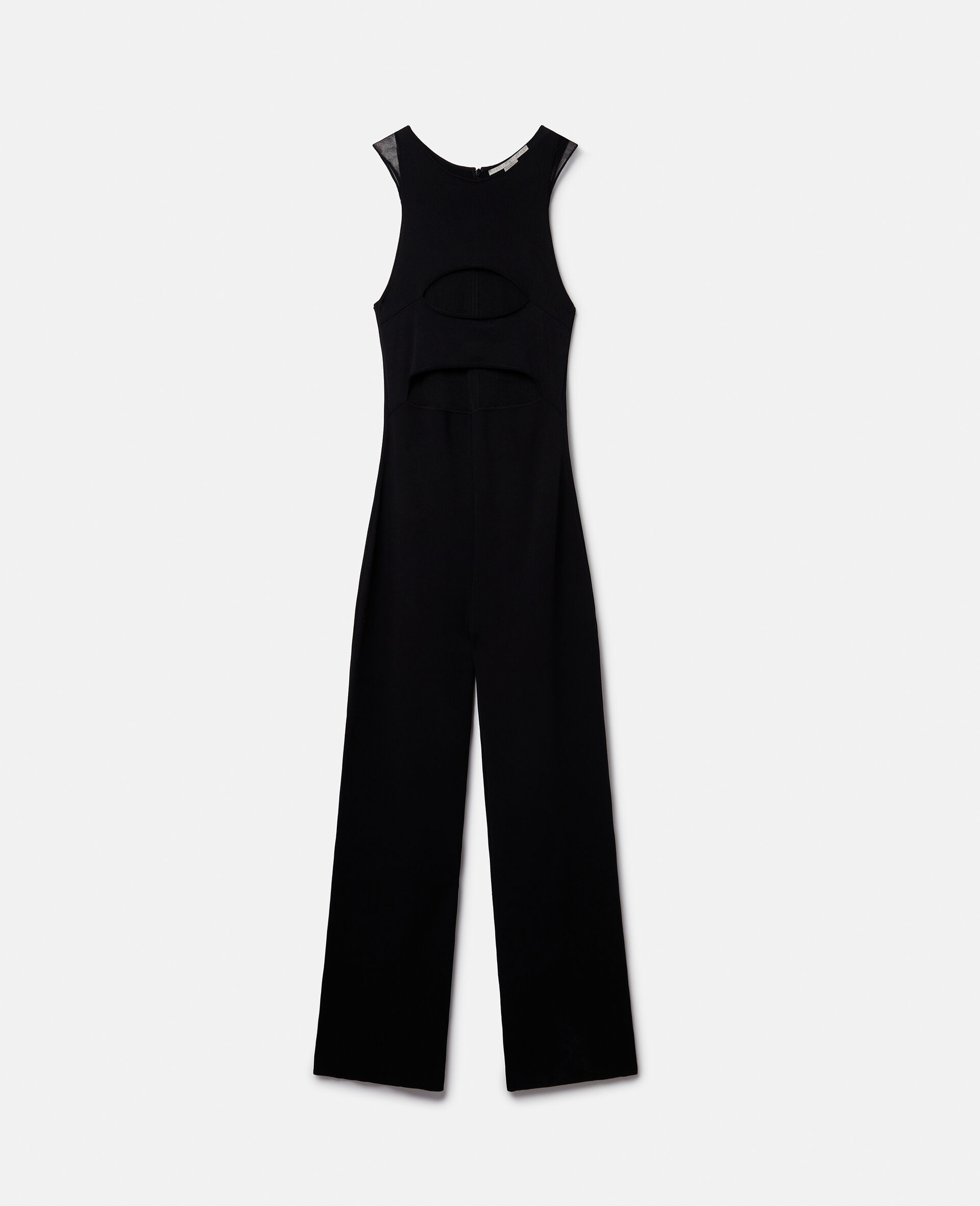 Women Black 'Levels of Transparency' Compact Knit Jumpsuit Stella