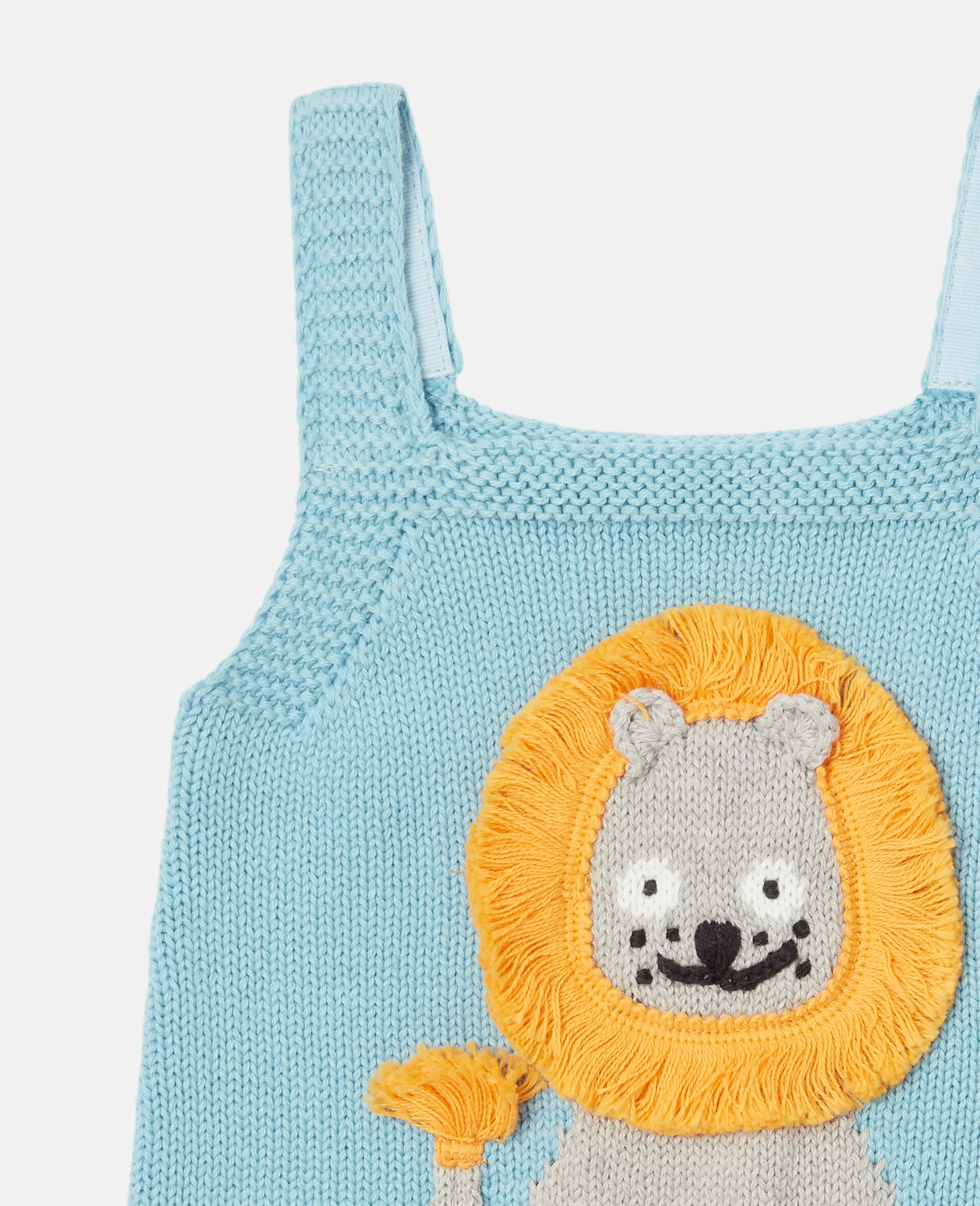 Lion Intarsia Knit Bodysuit-Multicolour-large image number 1