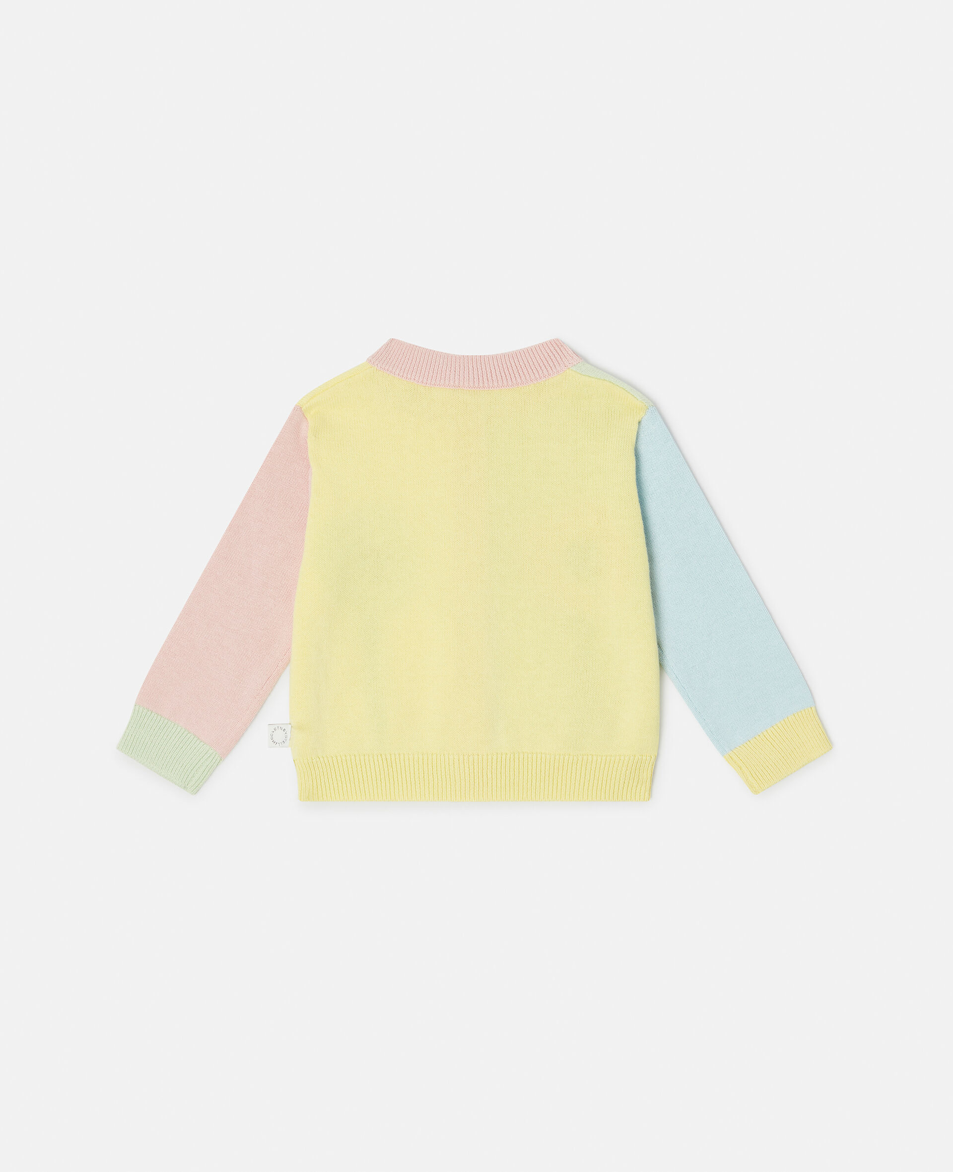 Colourblock Flower Intarsia Knit Cardigan-Multicolour-large image number 2