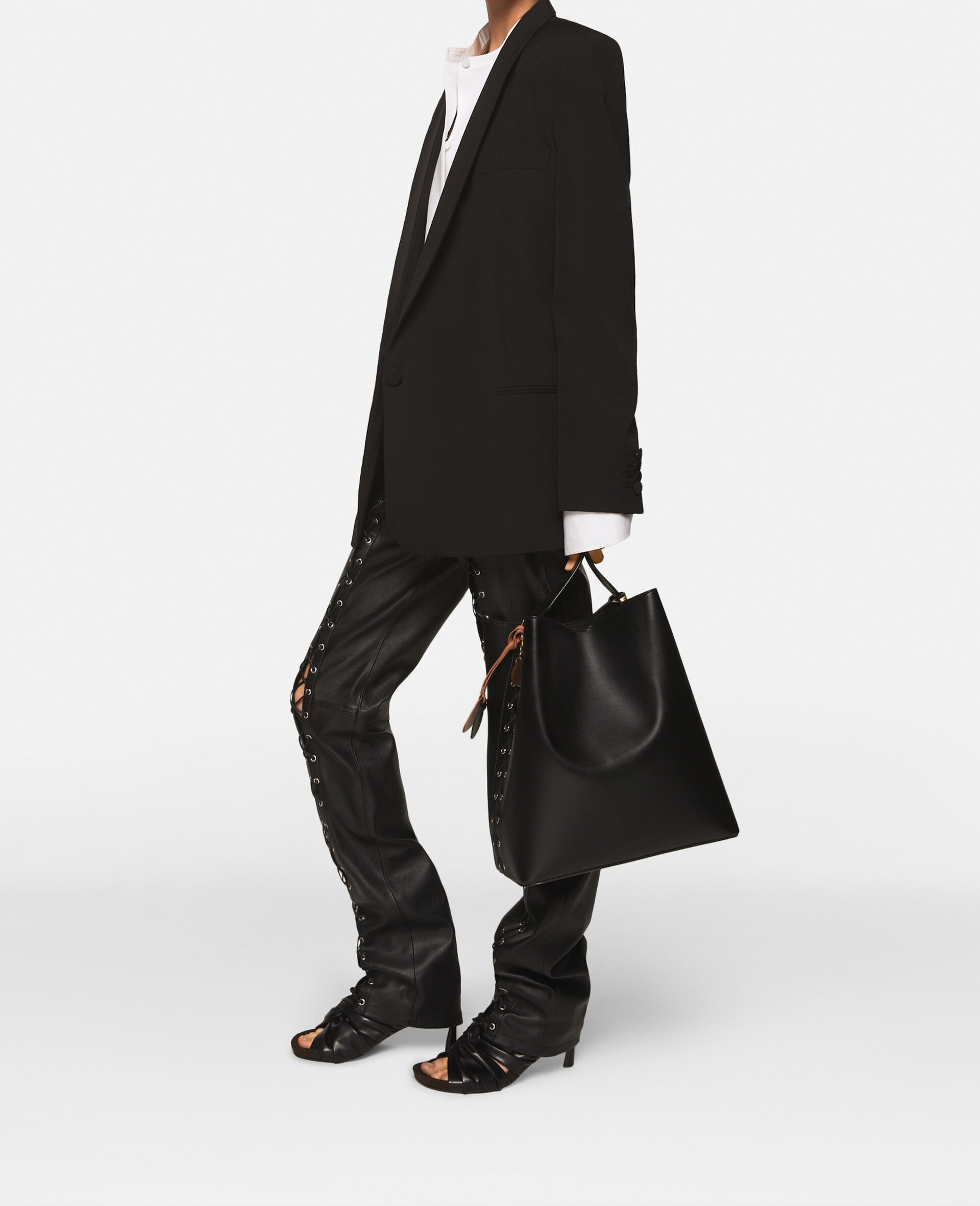 Blazer aus Wolle mit Schalkragen-Schwarz-large image number 2