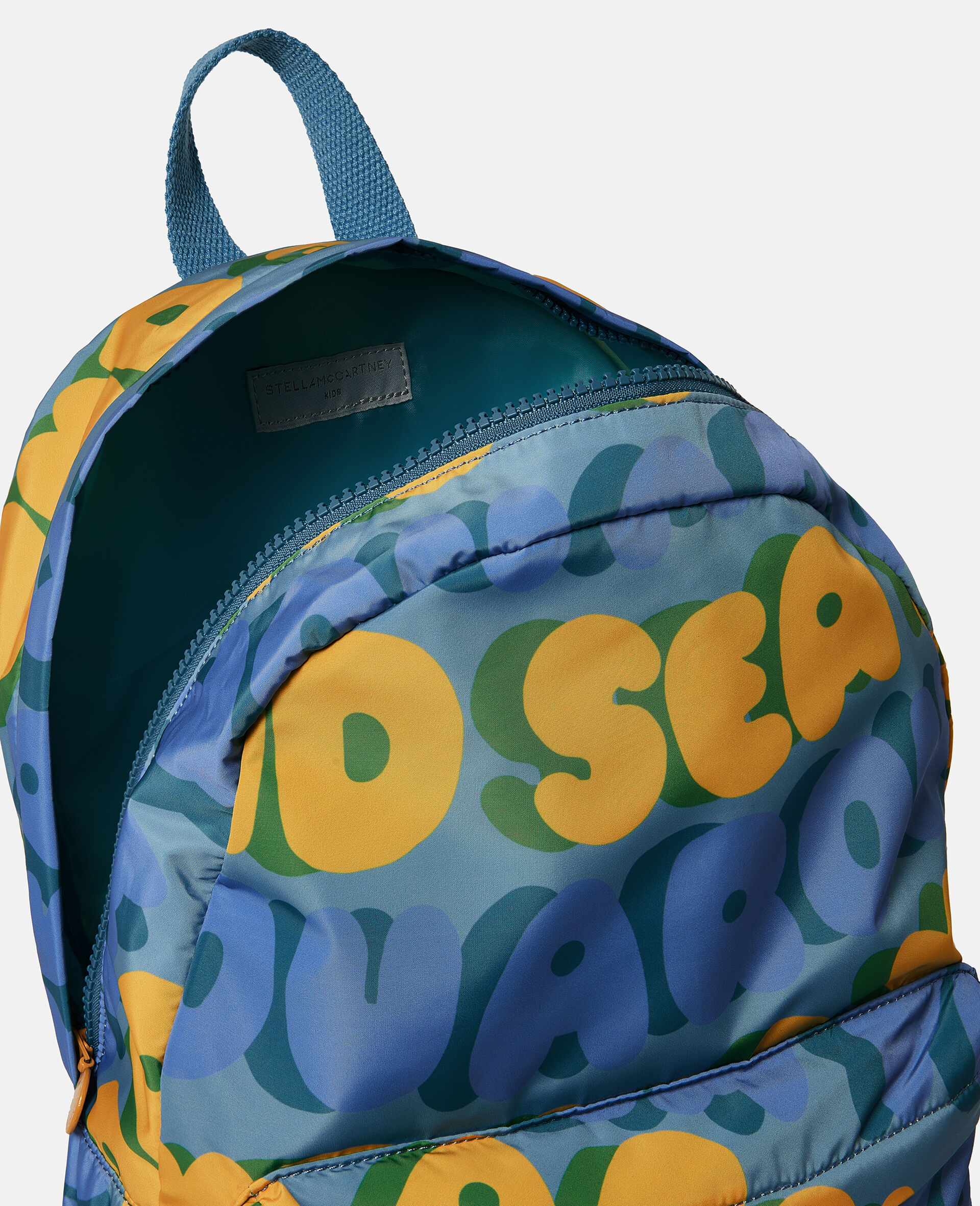 Slogan Graphic Backpack -Blue-large image number 3