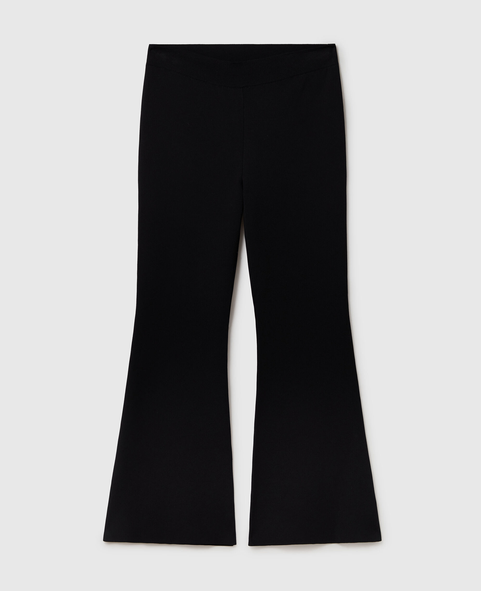 ☆VIP価格☆ Stella McCartney ウールニットパンツ Women ブラック コンパクトニット フレアパンツ | Stella