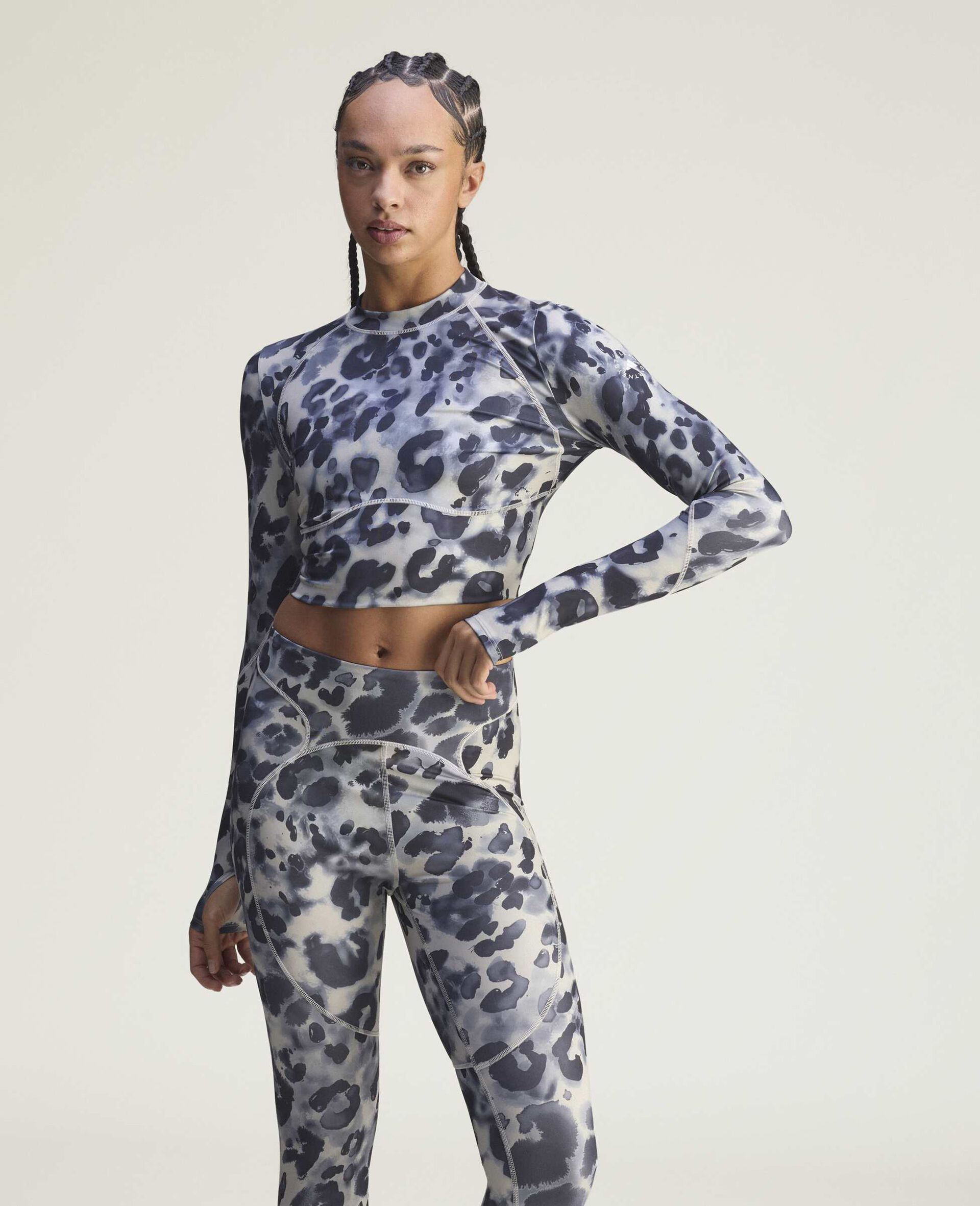 TruePurpose Trainings-Crop-Top mit Leoparden-Print-Bunt-large image number 1