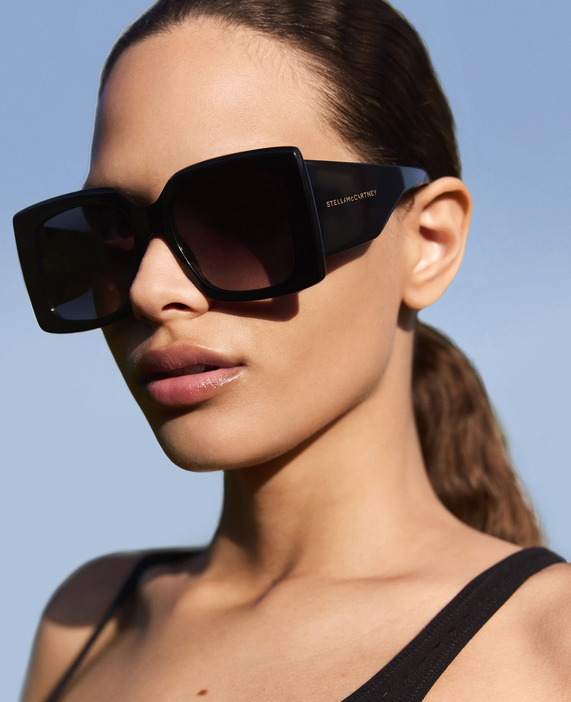 Oversized Square Gradient Sunglasses-Black-large image number 5