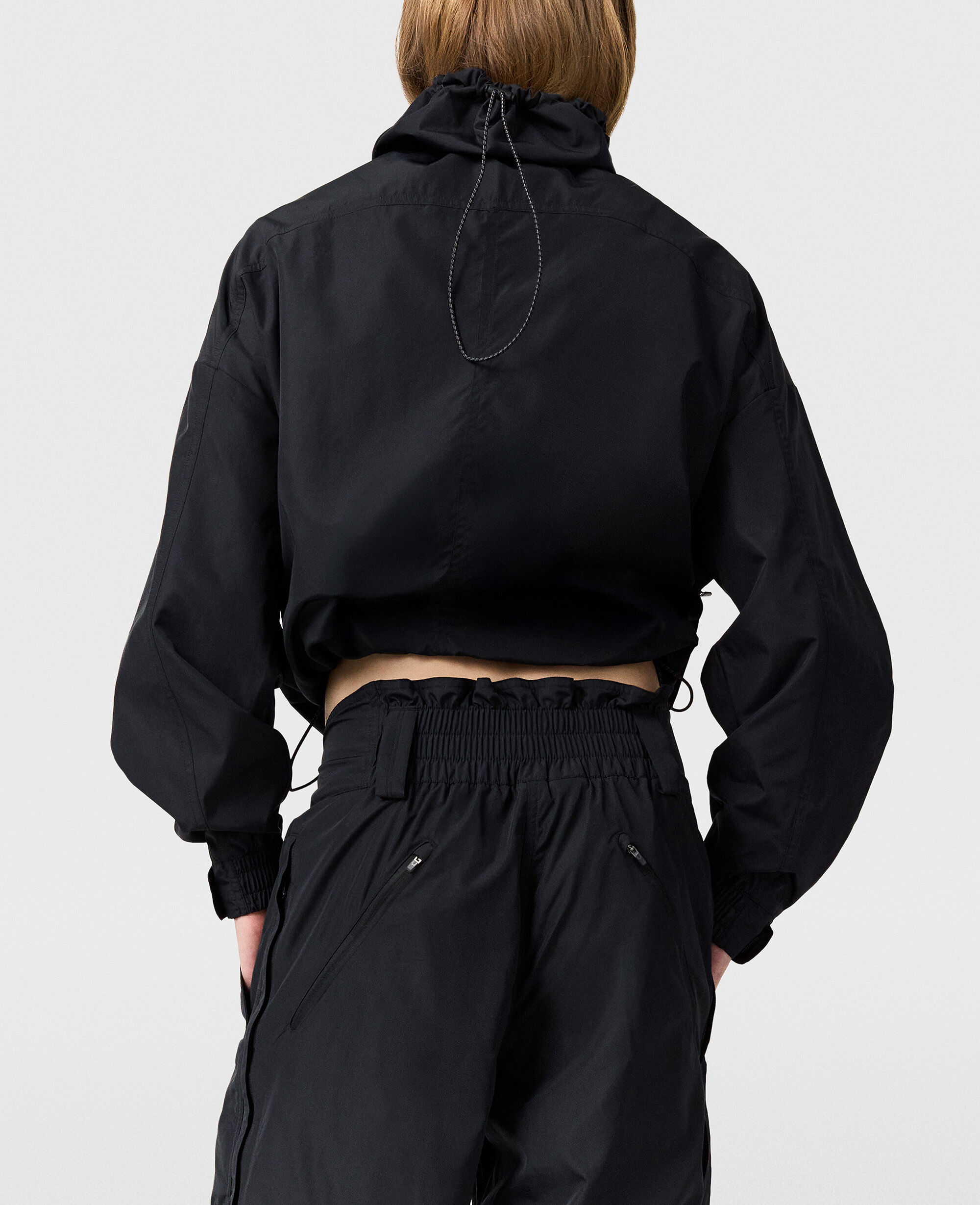 ジャケット STELLA MCCARTNEY Women Jackets 6500943CU704 1000 BLACK Women Black High-Neck Hooded Jacket | Stella McCartney US