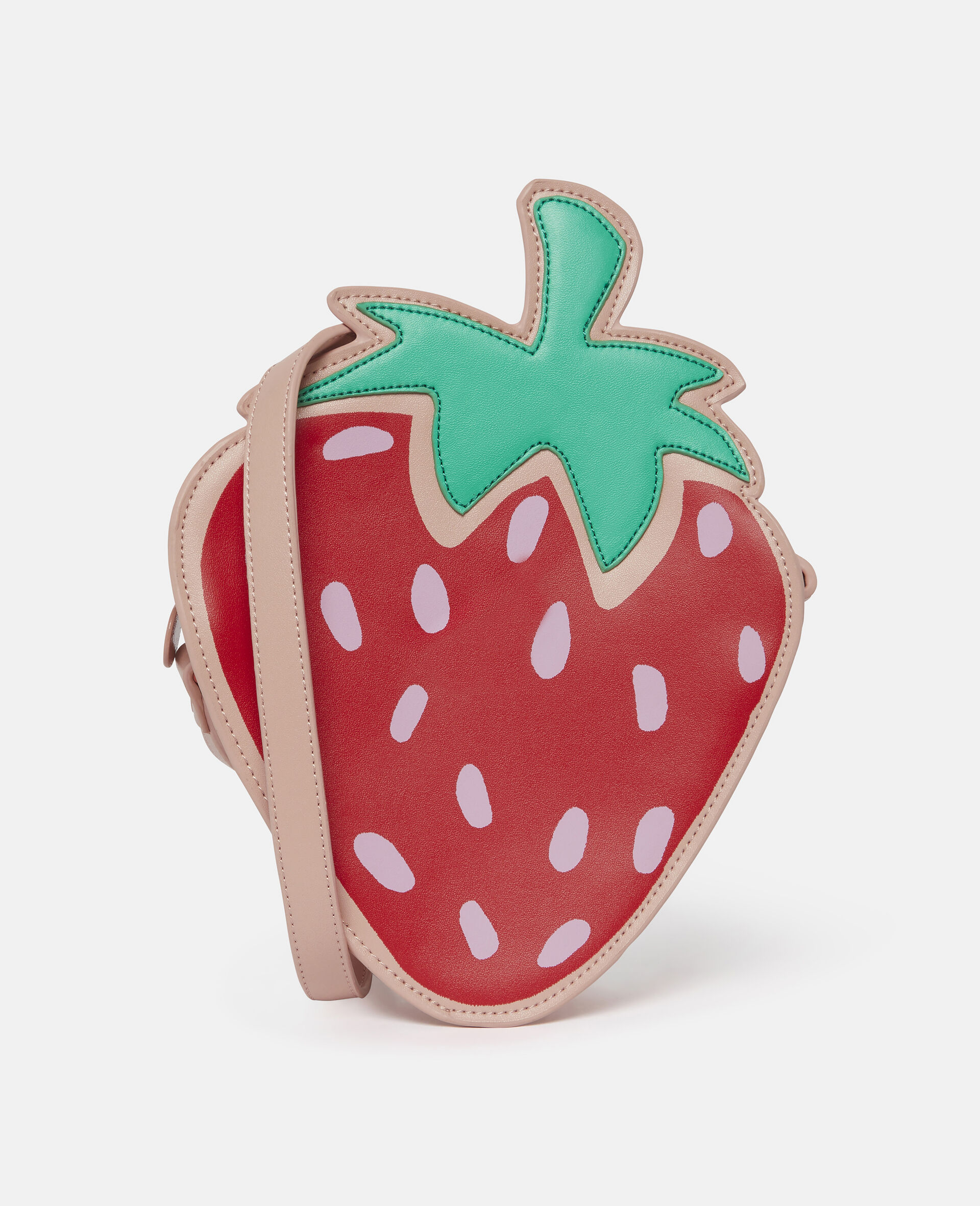 Sac fraise porte epaule en matiere synthetique-Rose-large image number 0