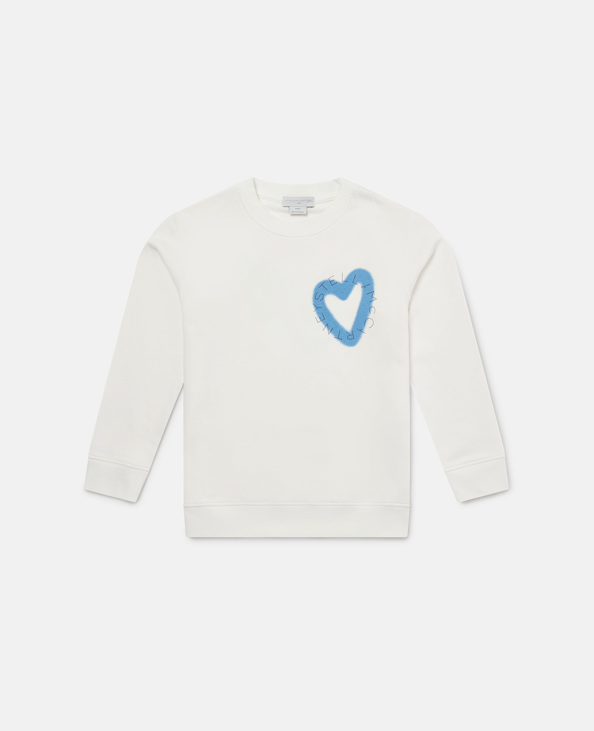 Graffiti Heart Graphic Sweatshirt-Cream-large image number 0