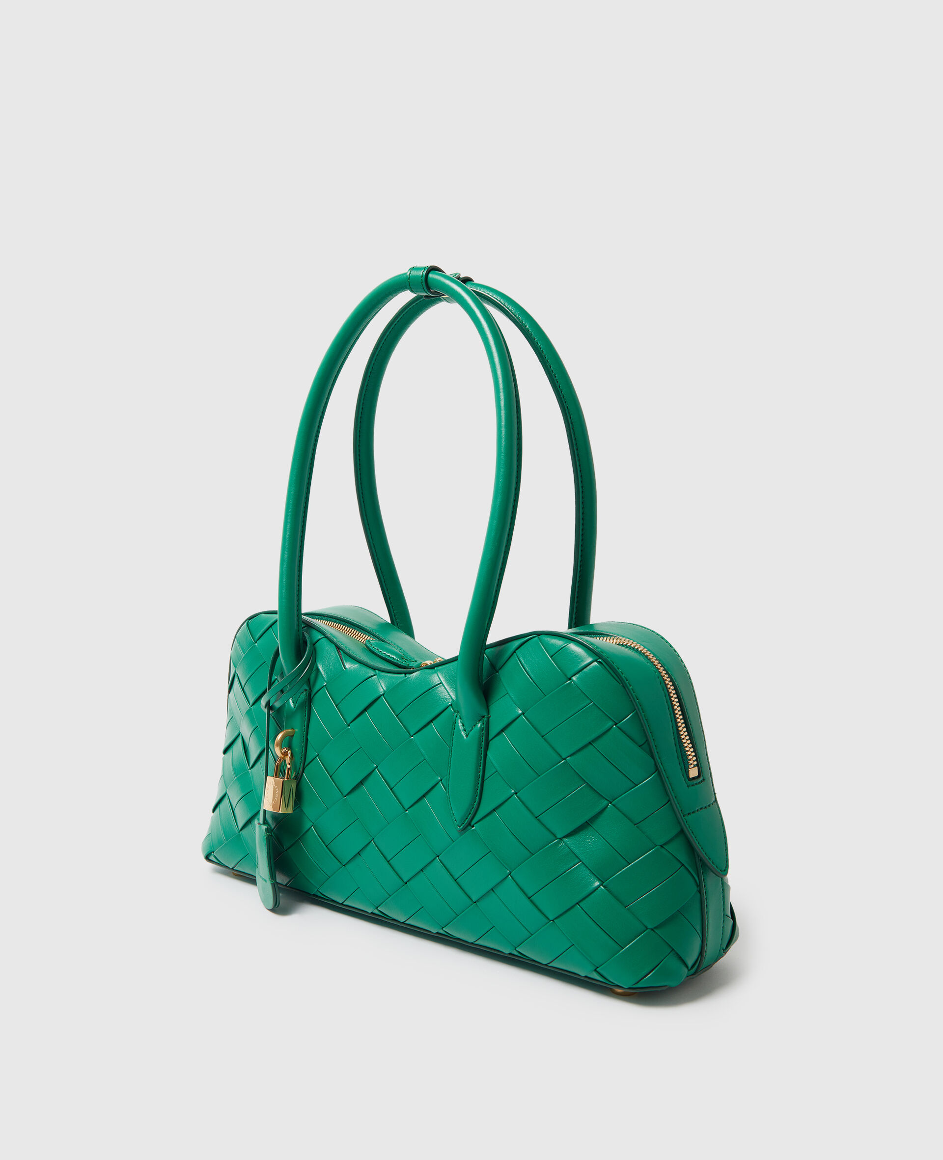 Stella Ryder Woven Shoulder Bag-Green-medium