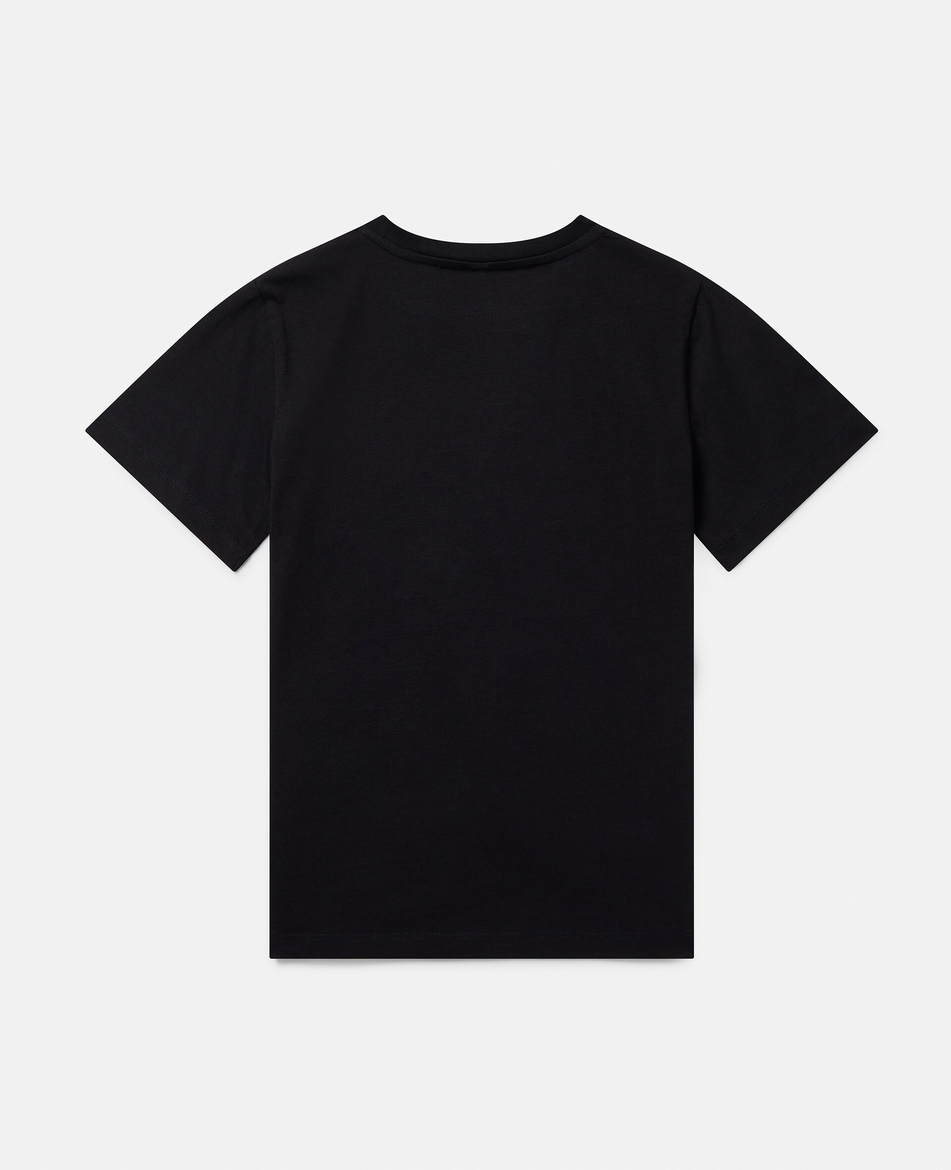 Monkey Family Print T-Shirt-Black-large image number 2
