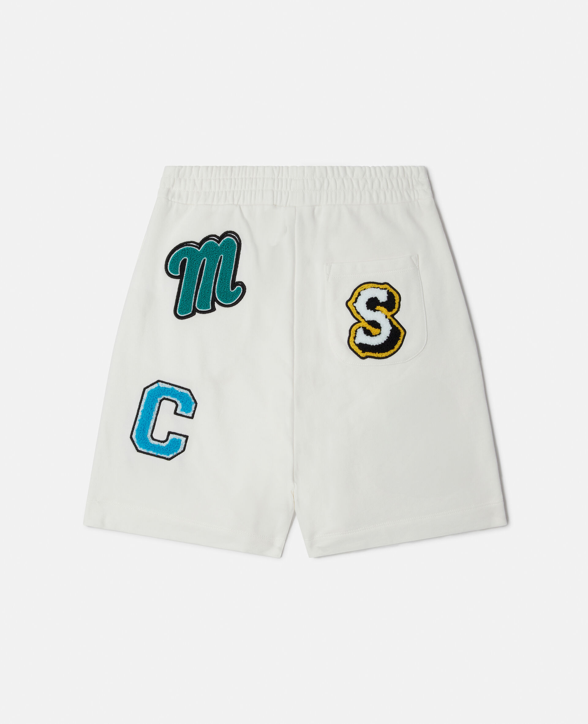 Short avec broderie initiales marque-Cream-large image number 2