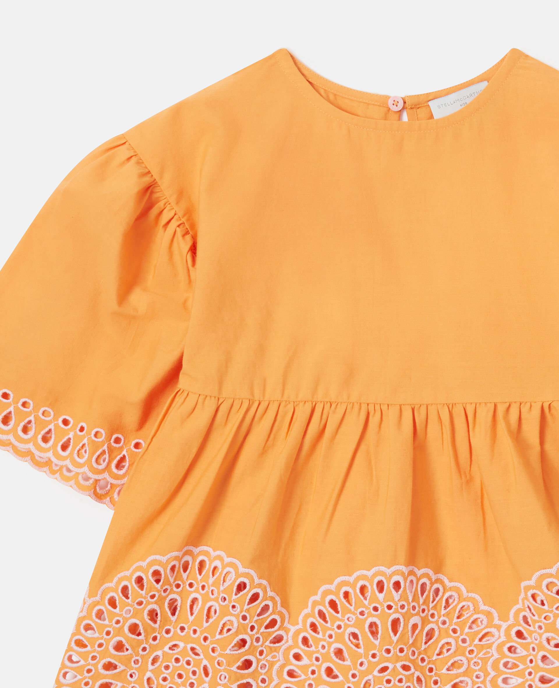 Short-Sleeve Popeline Top-Orange-medium