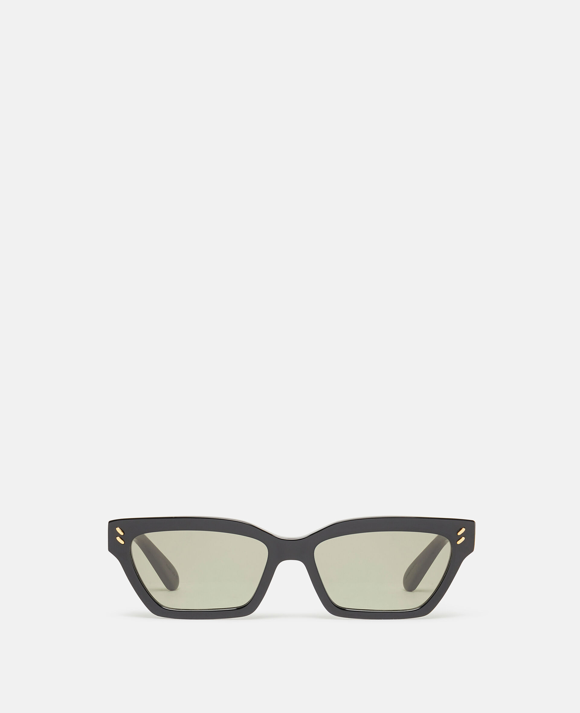 Rectangular Cat-Eye Sunglasses-Nero-medium