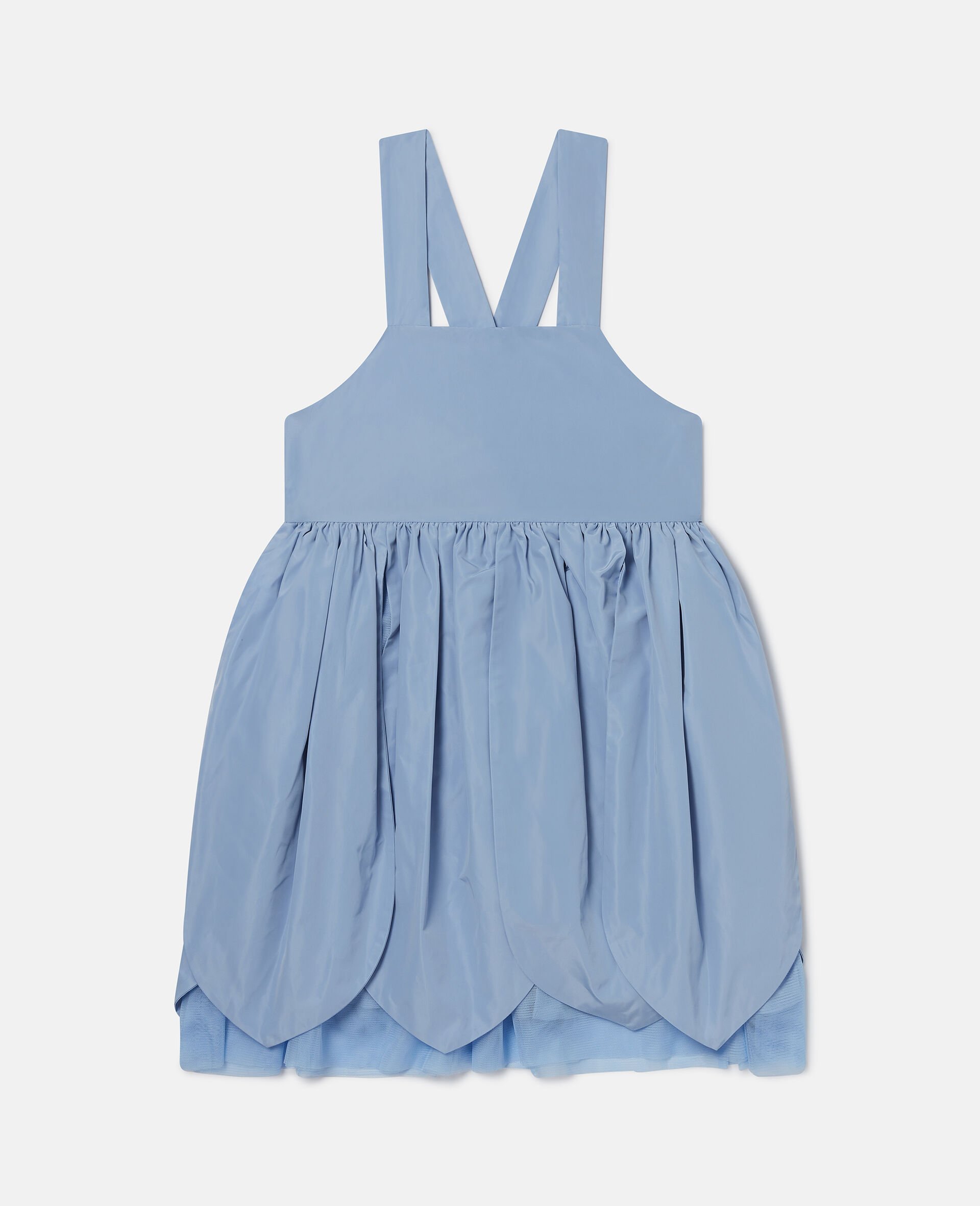 Petal Panel Skirt Dress-Blue-medium