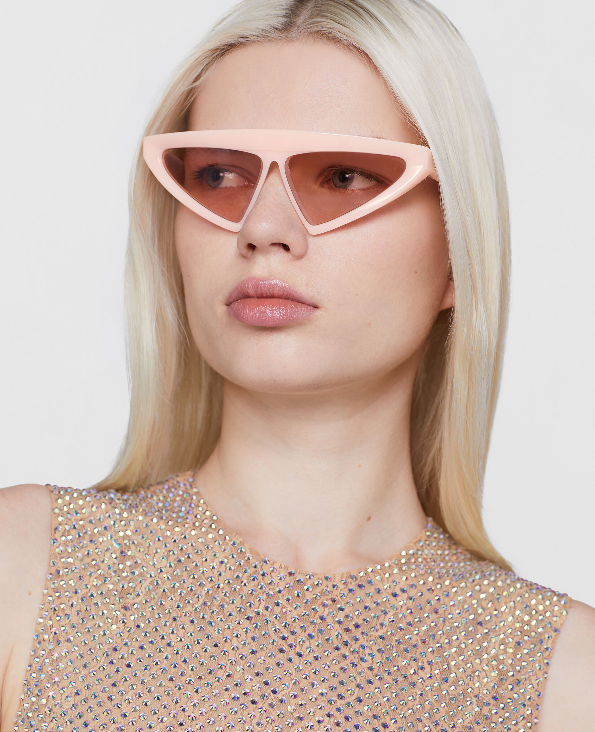 Cut-Eye Fashion Sunglasses-Black-large image number 1