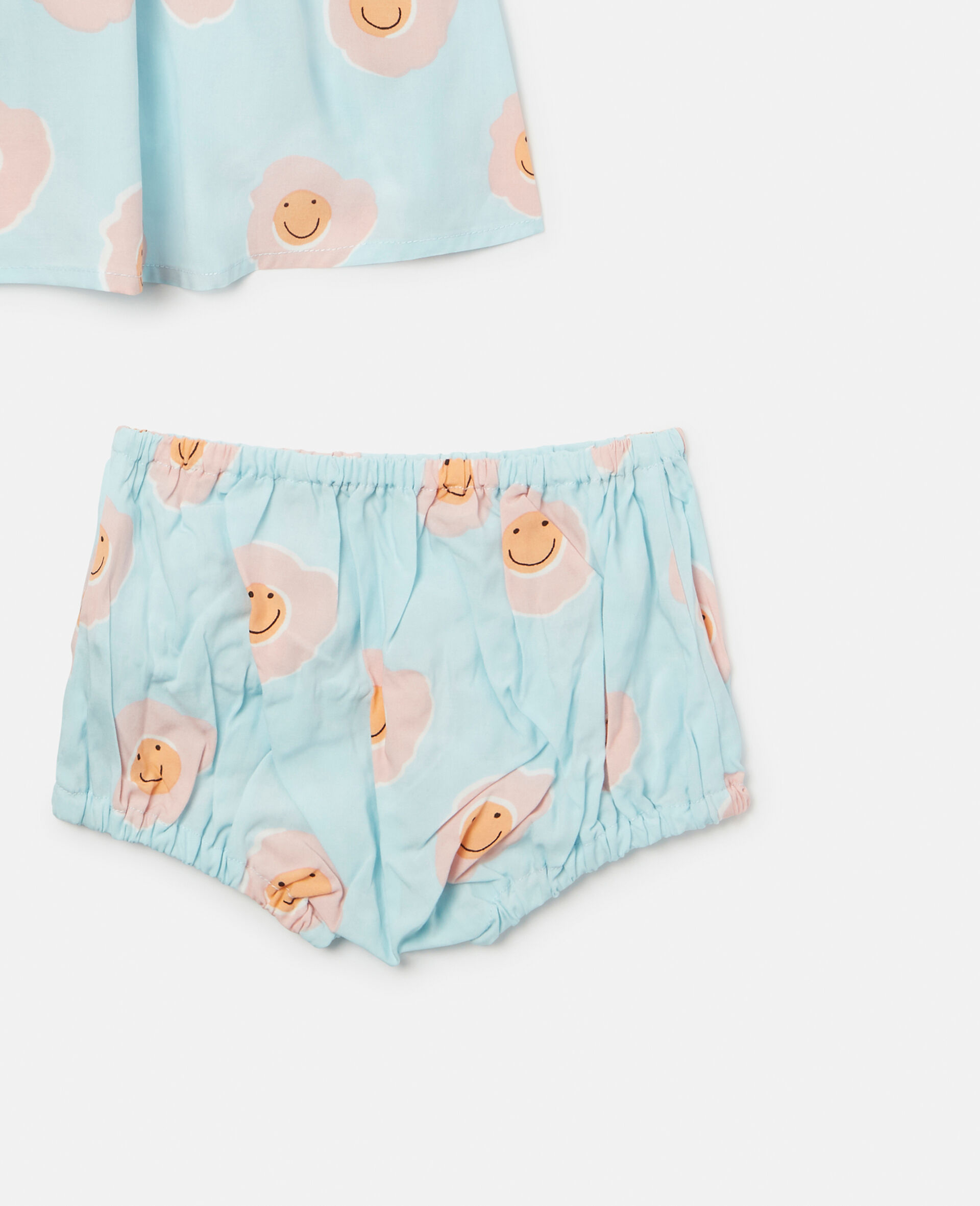 Smiley Flower Print Dress and Bloomers Set-Multicolour-large image number 3