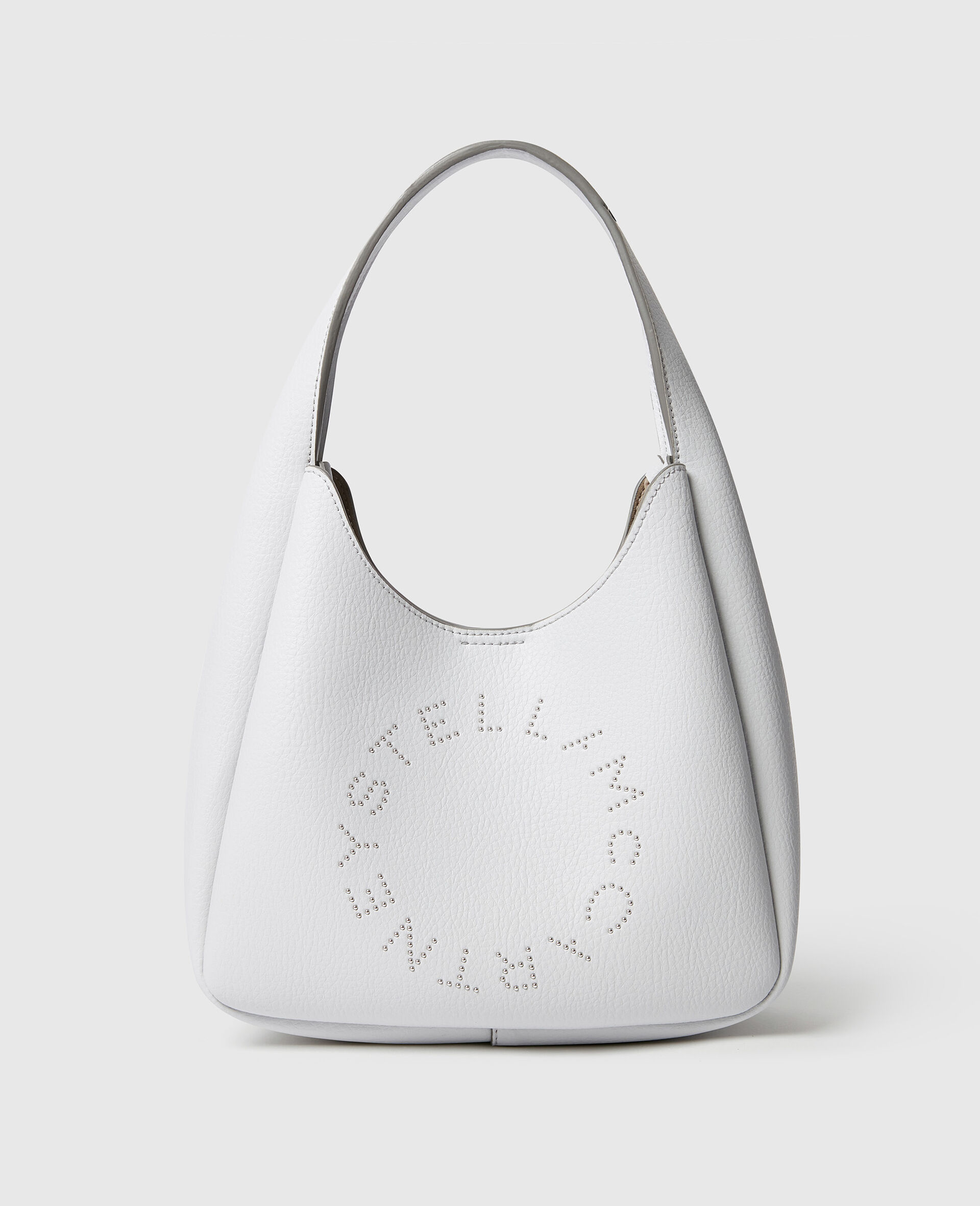 Logo Small Hobo Bag-Grigio-medium