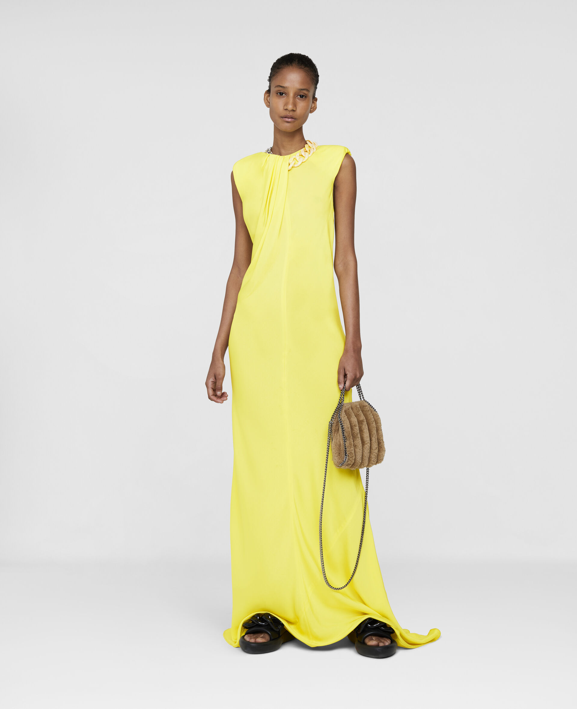 Falabella Chain Maxi Dress-Yellow-large image number 1