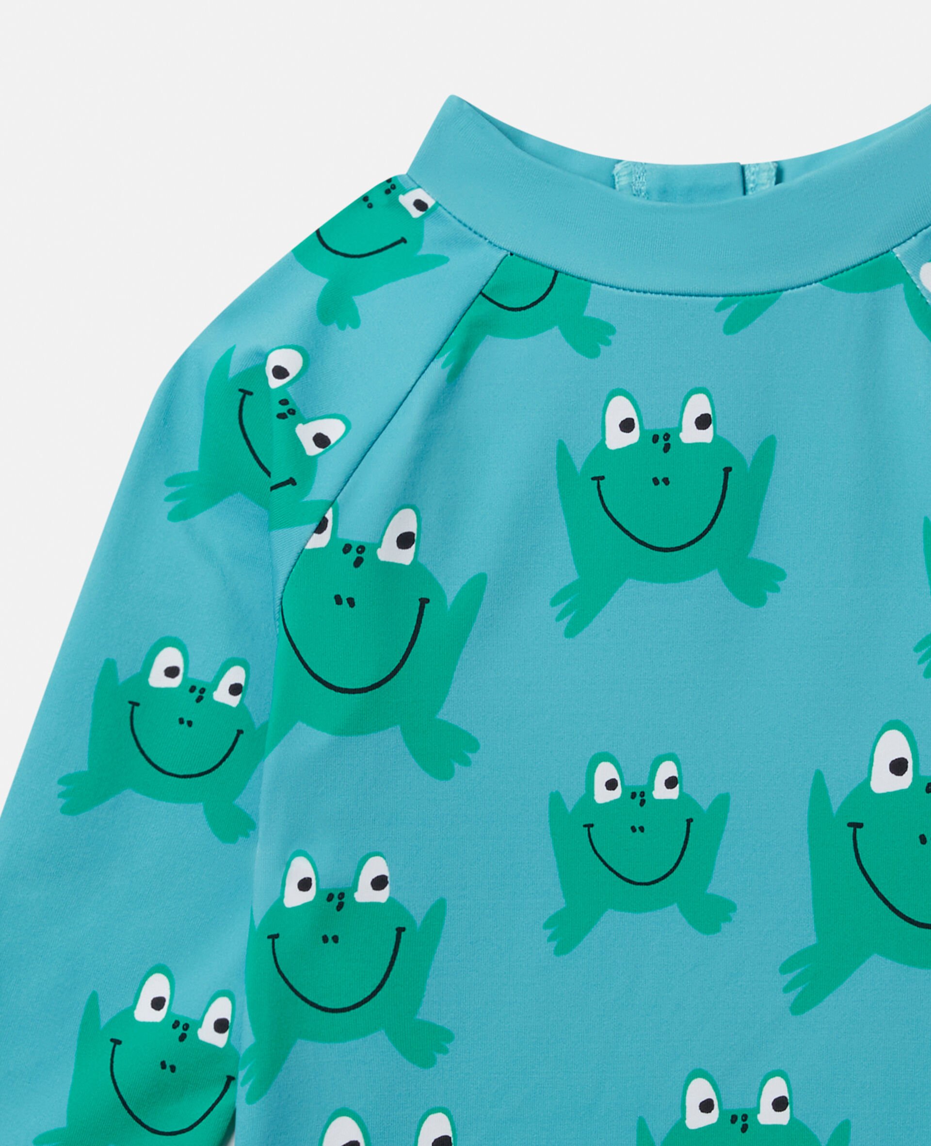 Frog Print Swim Top-Blue-large Frog Print Swim Top-Blue-large image number 1