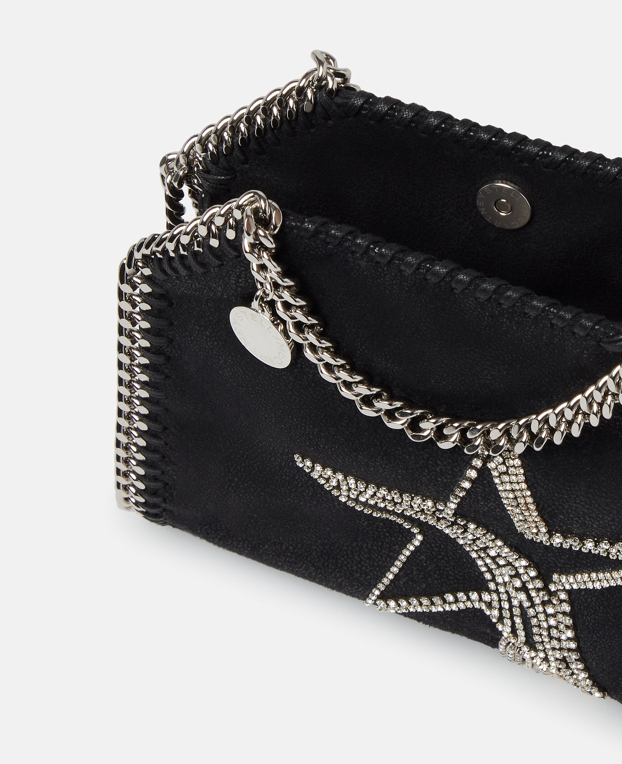 豪奢な Women Bag Tote Tiny Embroidery Star Crystal Falabella Black ショルダーバッグ