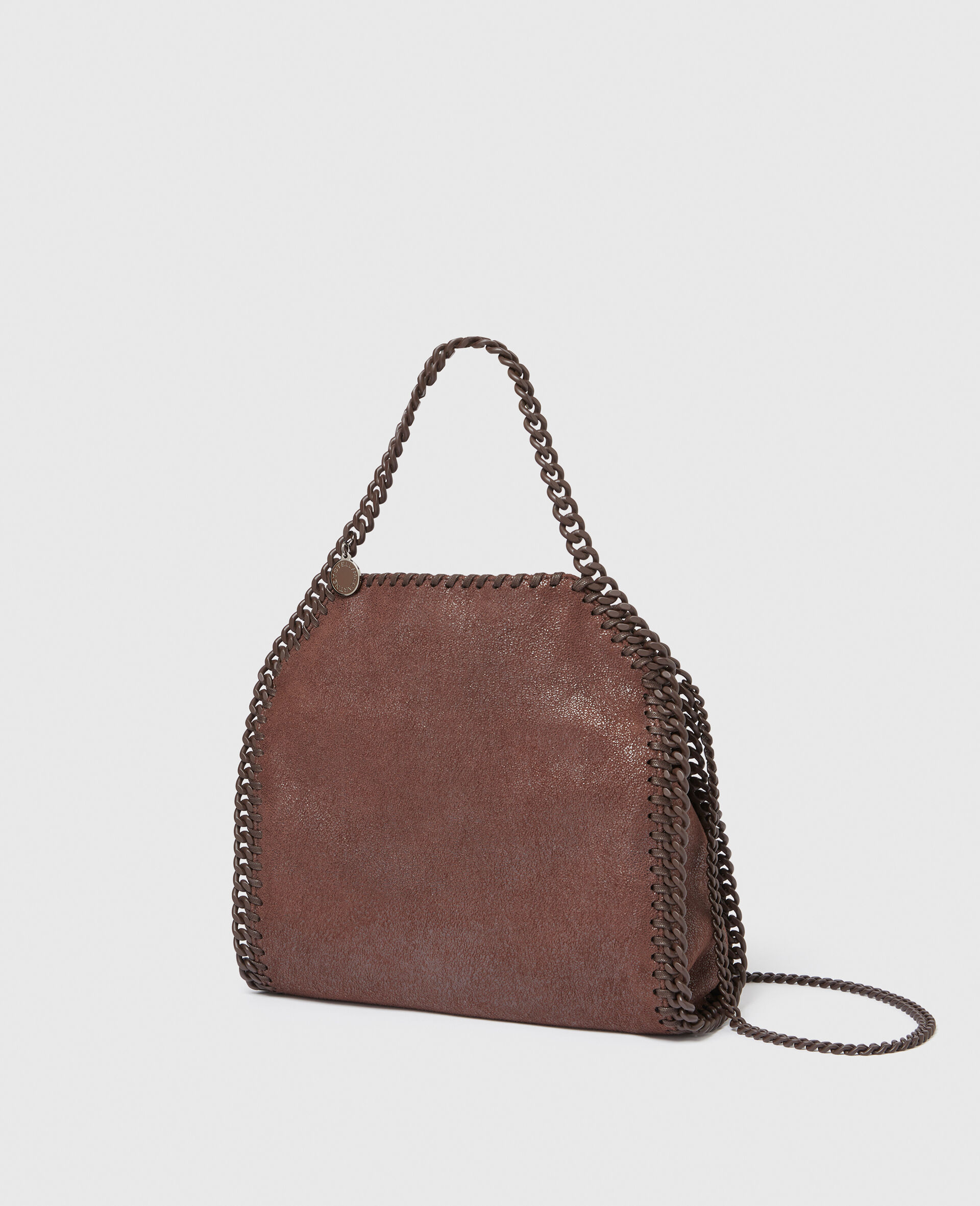 Falabella Mini Enamel Tote Bag-Brown-large image number 2