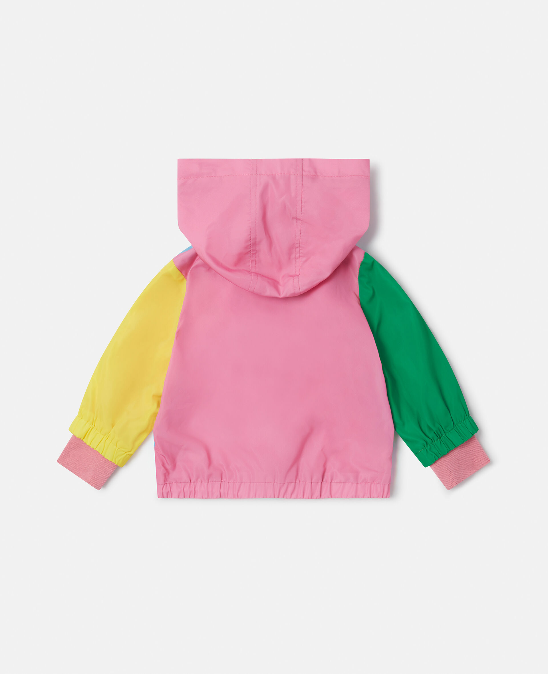 Double Parrot Print Hooded Jacket-Multicolour-large image number 2