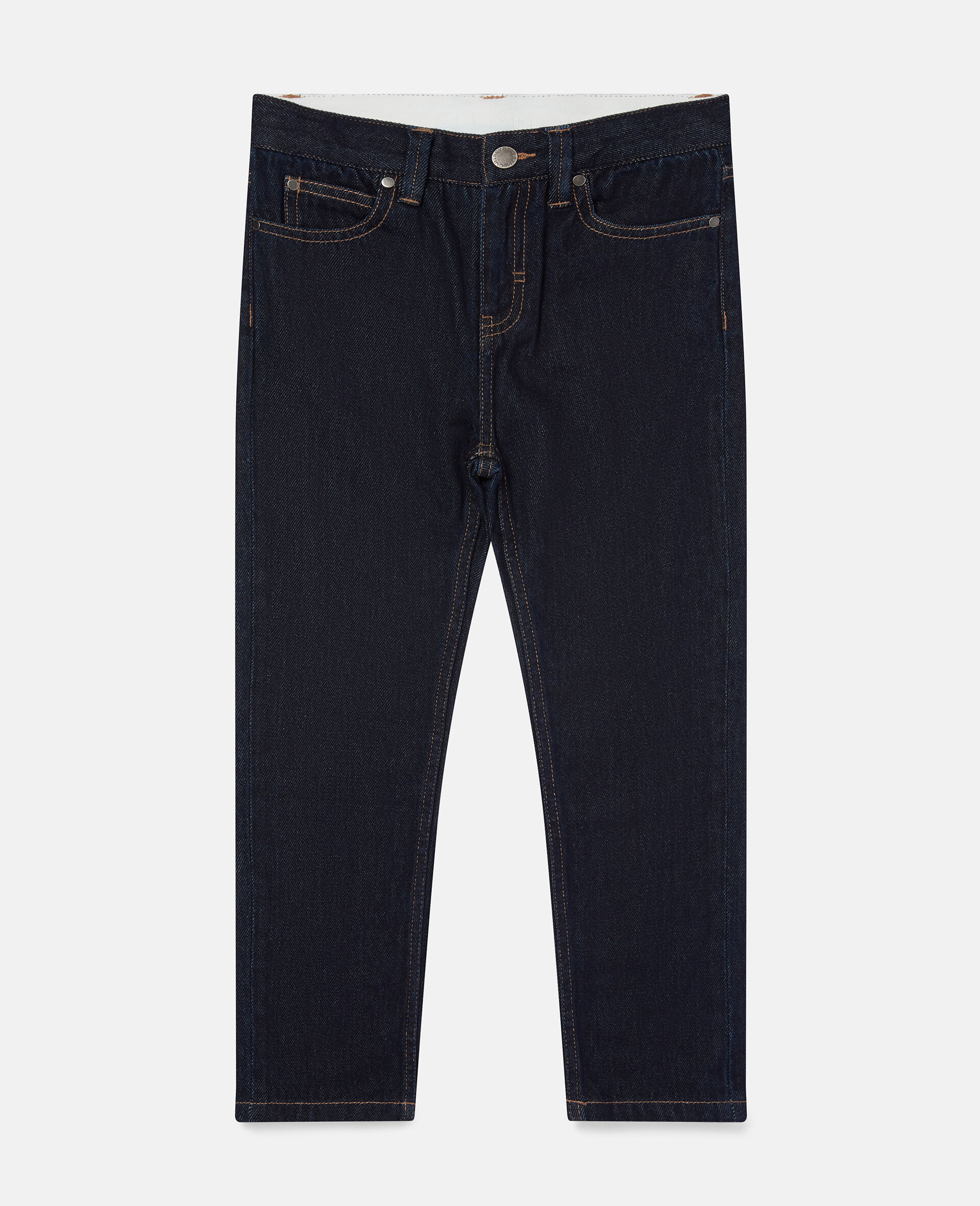 Dark Wash Denim Trousers-Blue-large image number 0