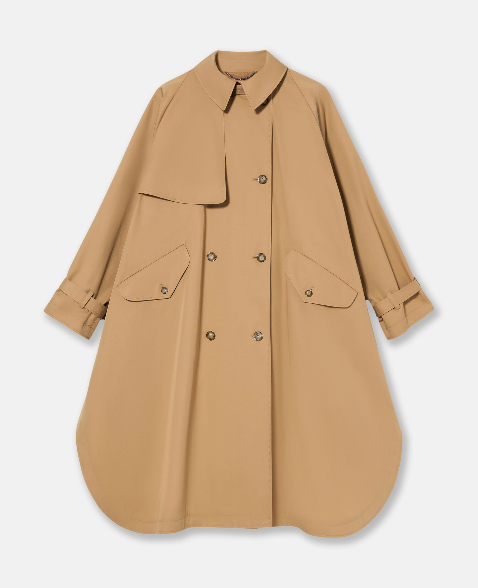 Women Fawn beige Pointed Collar A Line Trench Coat Stella McCartney SE