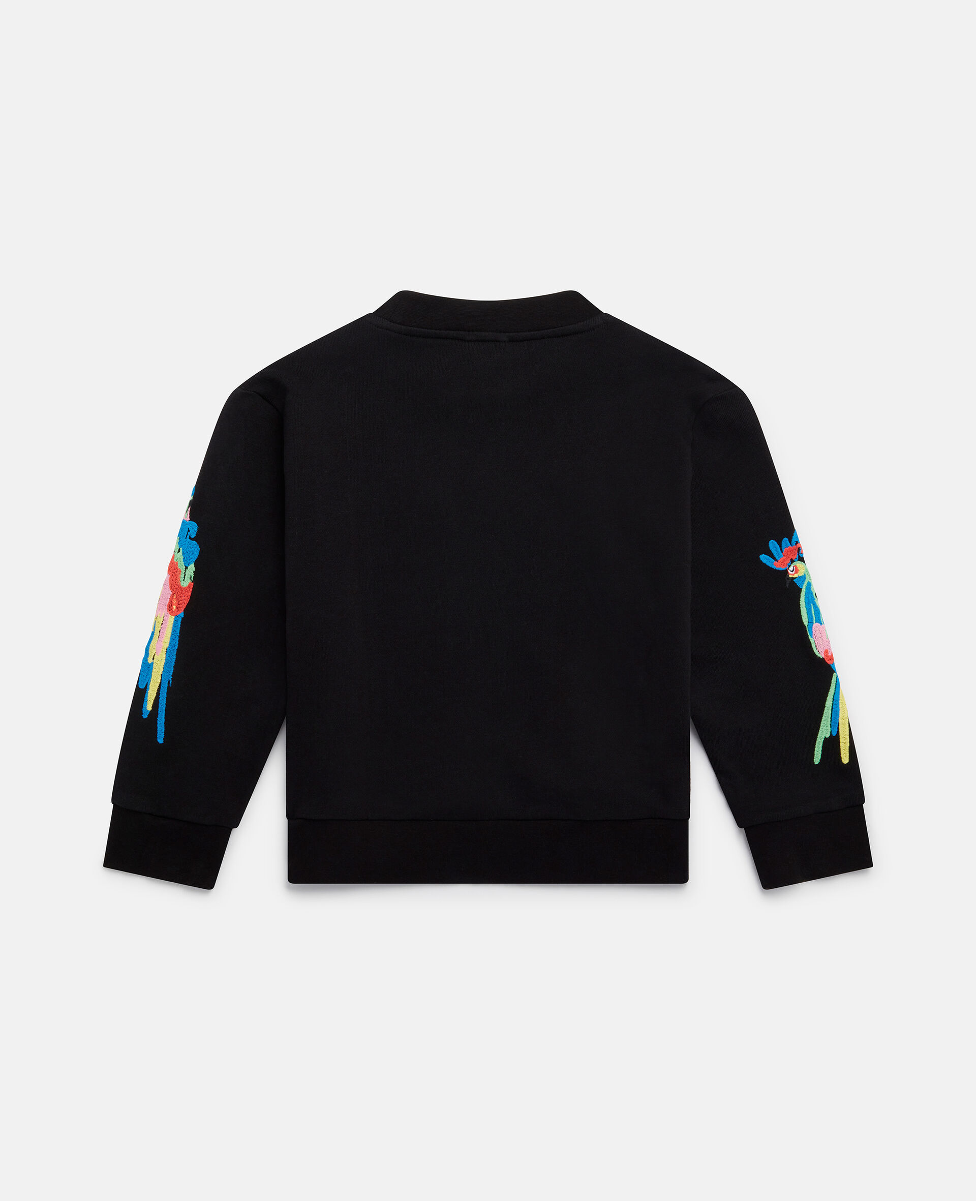 Parrot Embroidery Sweatshirt-Black-large image number 2